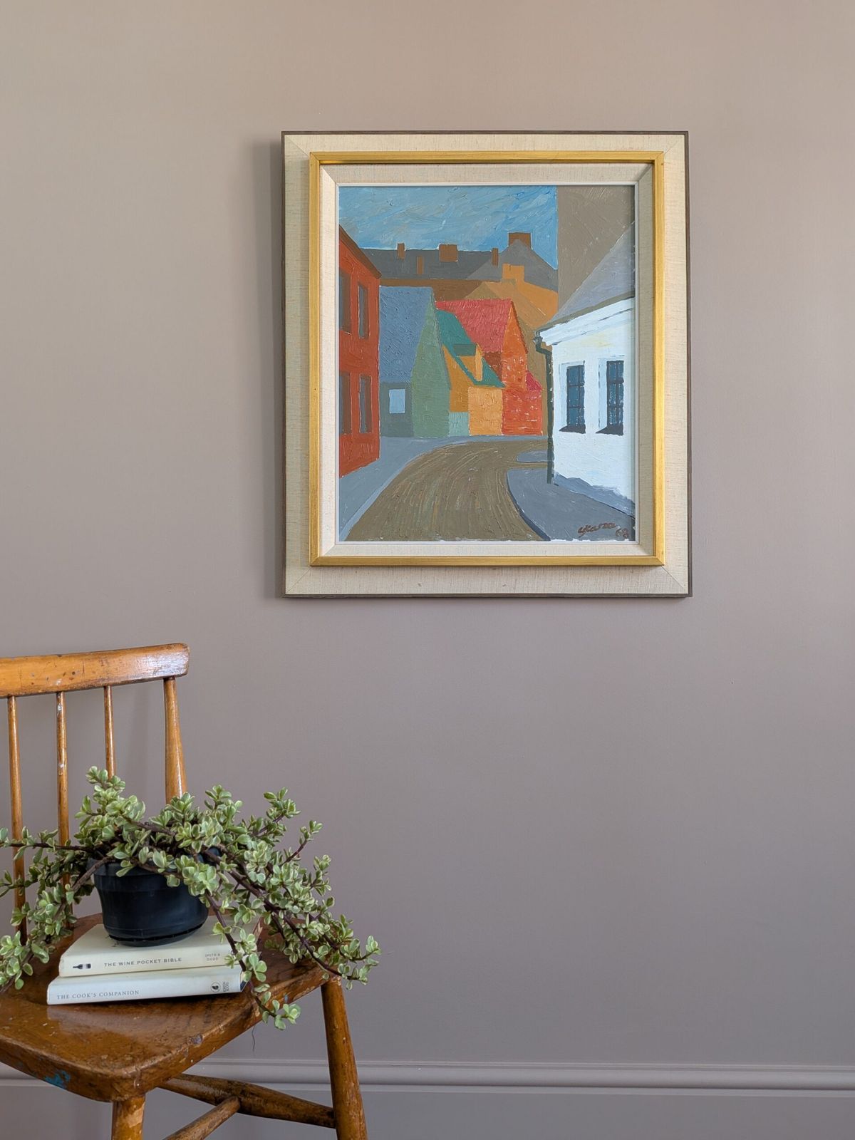 Where The Street Bends, olieverfschilderij jaren 1960 photo 583.0
