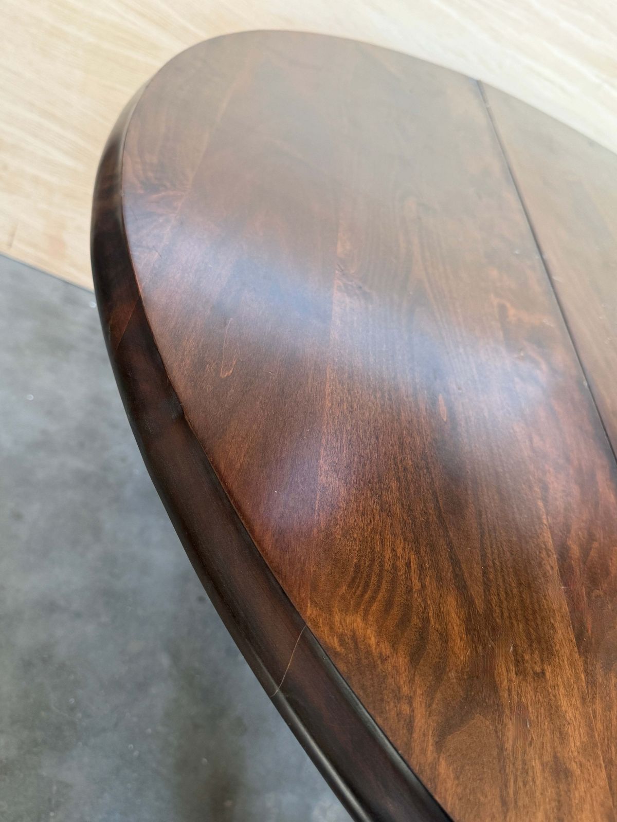 3651.0 Antique Folding Console Table With Lyre Shaped Legs, Convertible Into A Round Dining Table photo