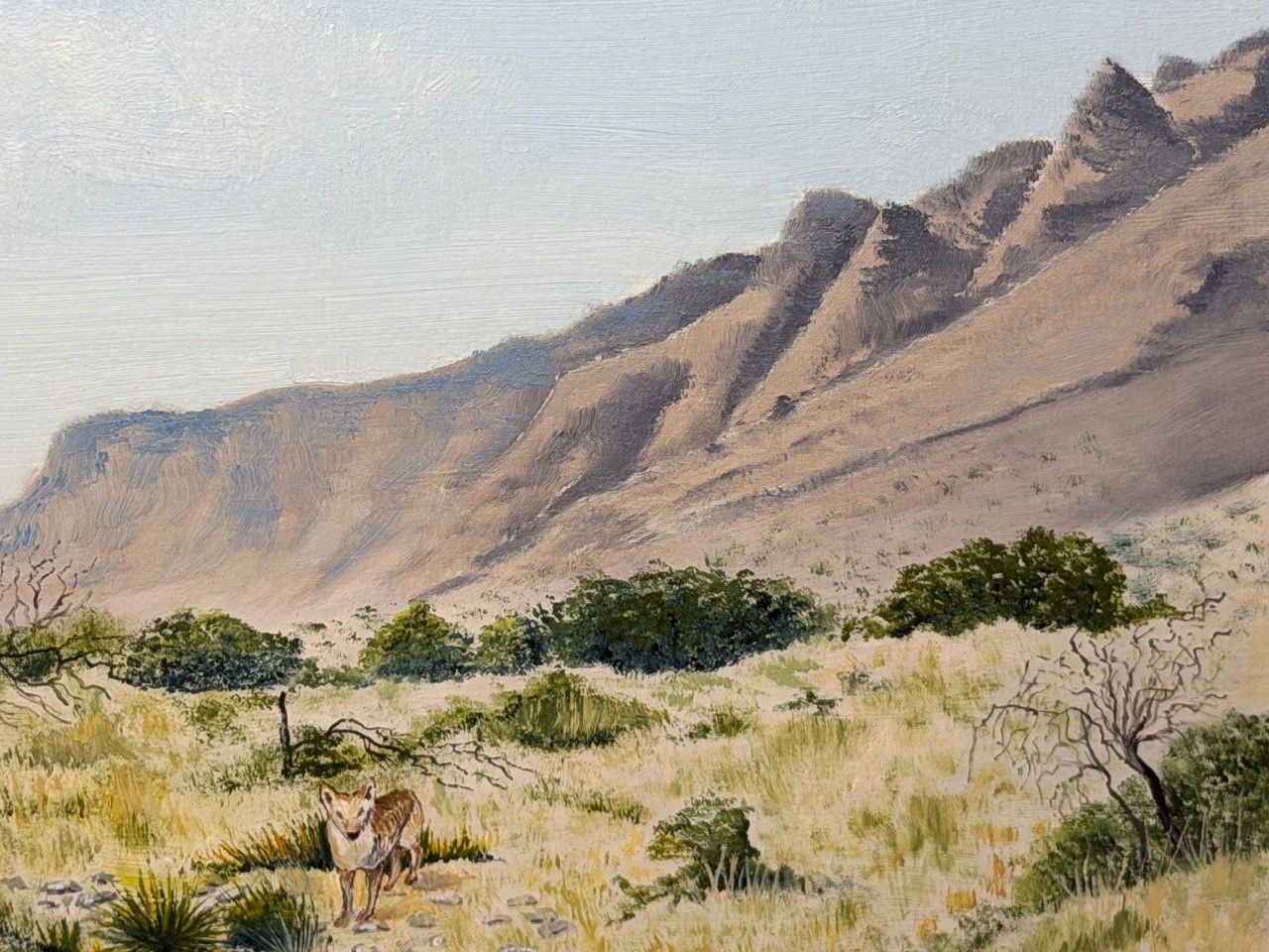 Kunst Olieverfschilderij Zuidwest-USA, Chisum Trail, New Mexico, initialen gesigneerd door Dennis Herbert Trewartha photo