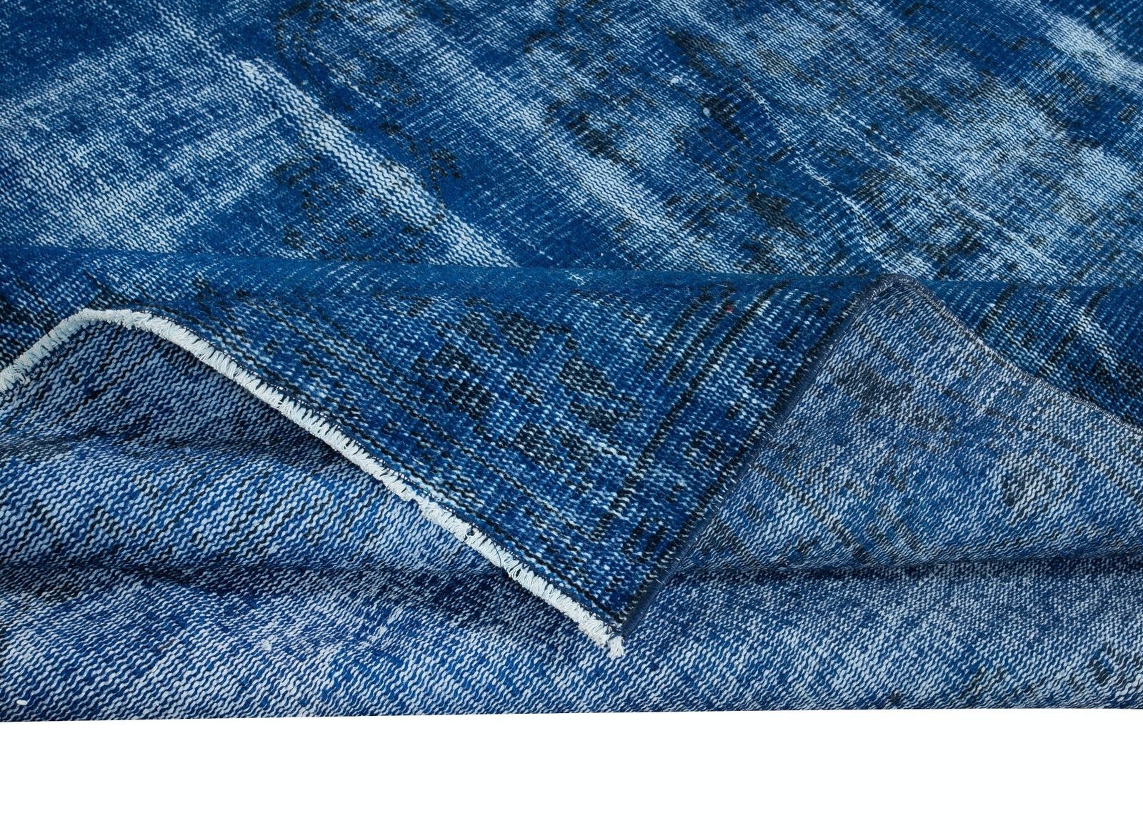 Tapis vintage bleu noué à la main, 177 x 280 cm, Turquie photo for sale