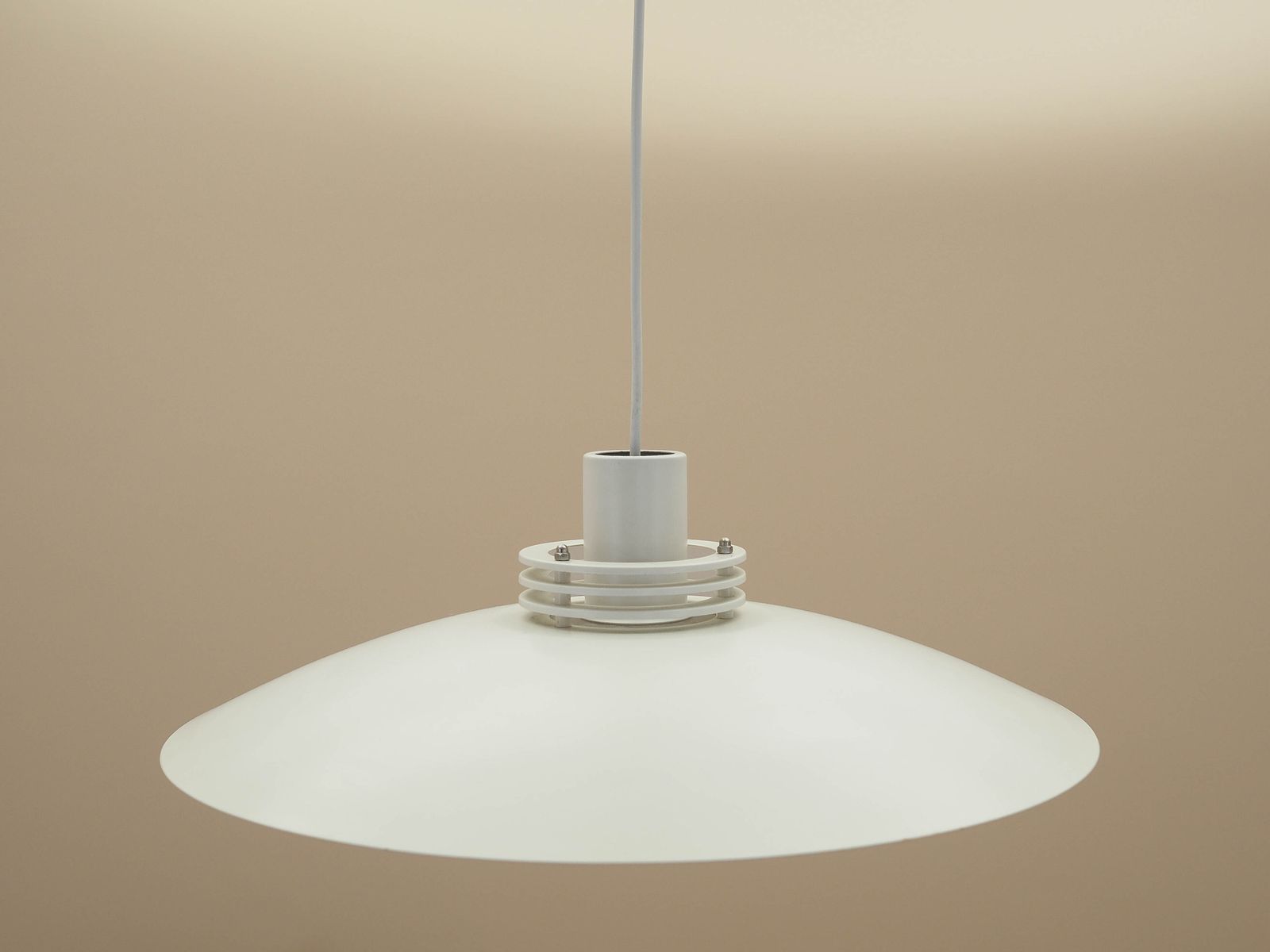 Lyfa Pendant Lamp With Adjustable Suspension, Danish Design From The 1970s, White Metal Shade photo for sale