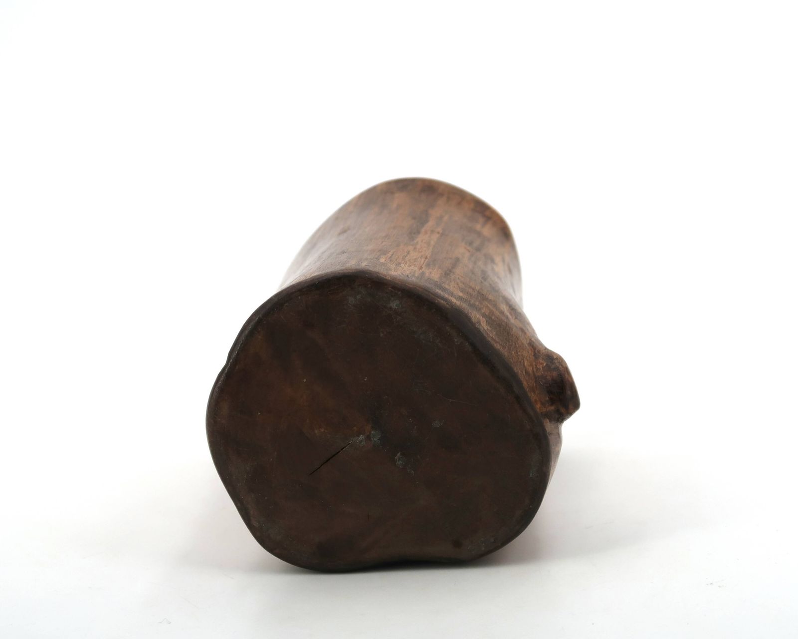 Small Brutalist Monoxyle Vase In Wood, 1970s. photo 82.0
