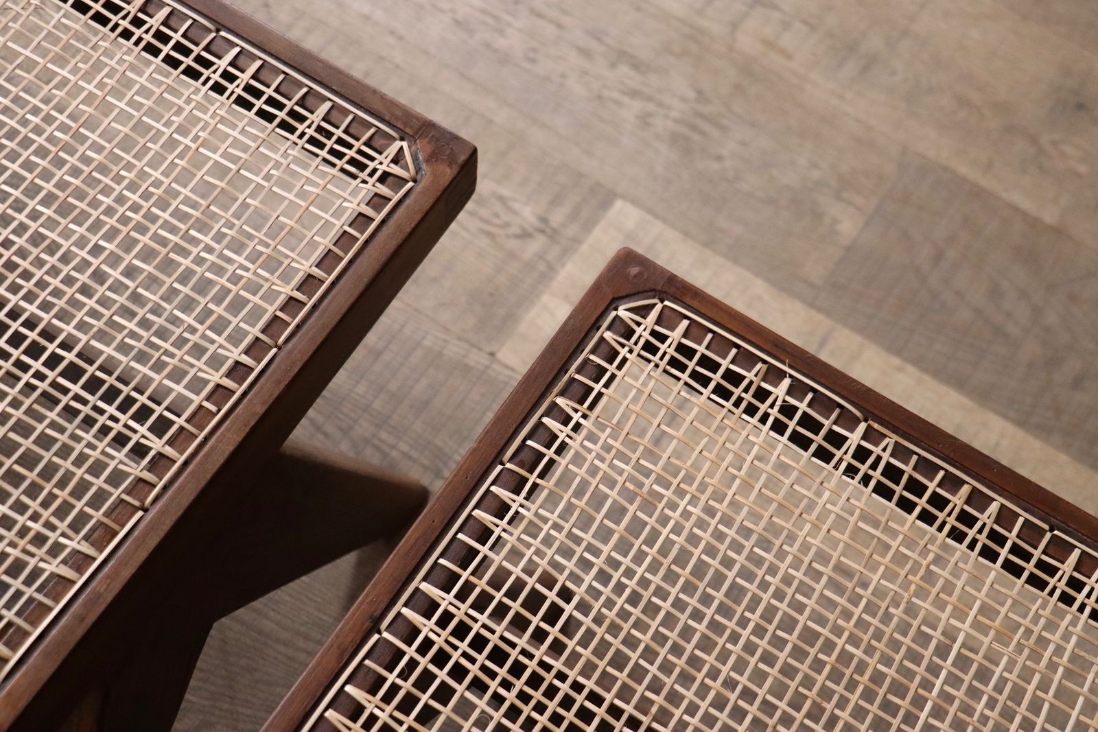 Set Of 8 Pierre Jeanneret Pj Si 25 A Armless Chairs, Chandigarh, 1958 1959 photo buy