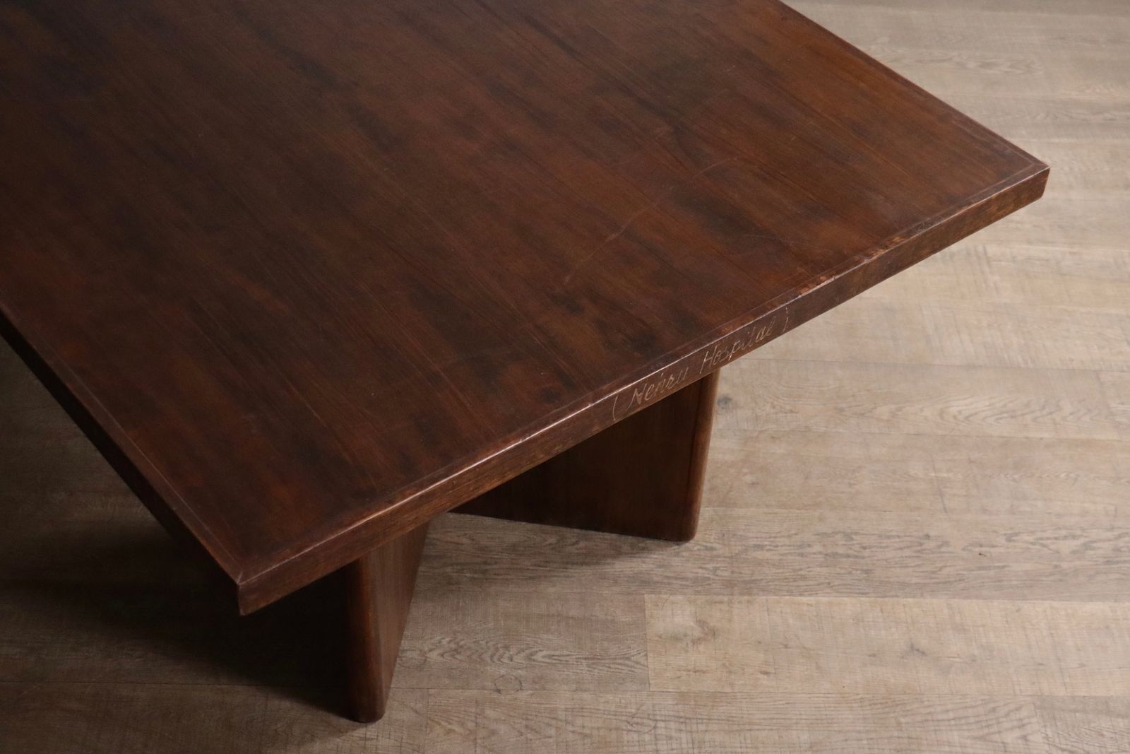 Meubels Pierre Jeanneret Large Library Table Pj Tat 08 A, Chandigarh, 1955 1956 photo