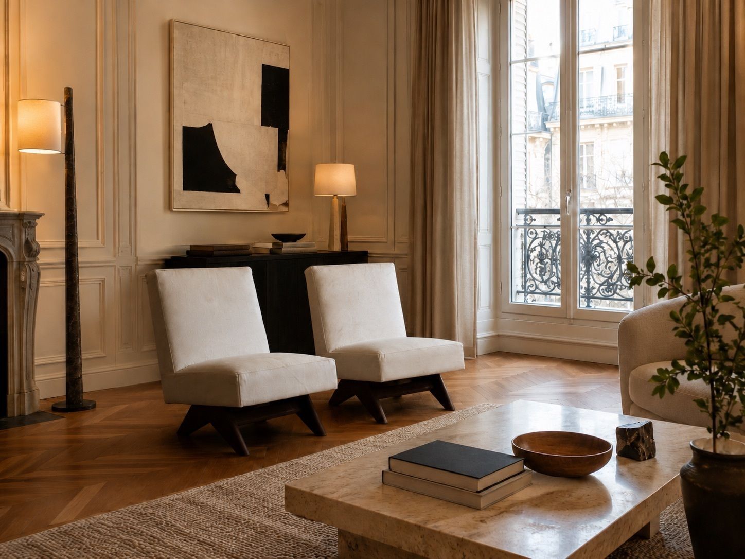 Furniture Pair Of Pierre Jeanneret ‘Fireside’ Chairs, Model No. Pj Si 36 A photo