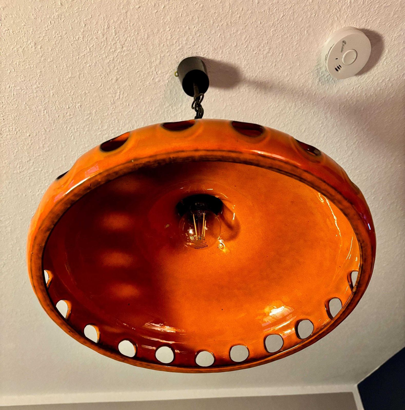 Pan Ceramic Ceiling Lamp, jaren 1970 photo vinterior