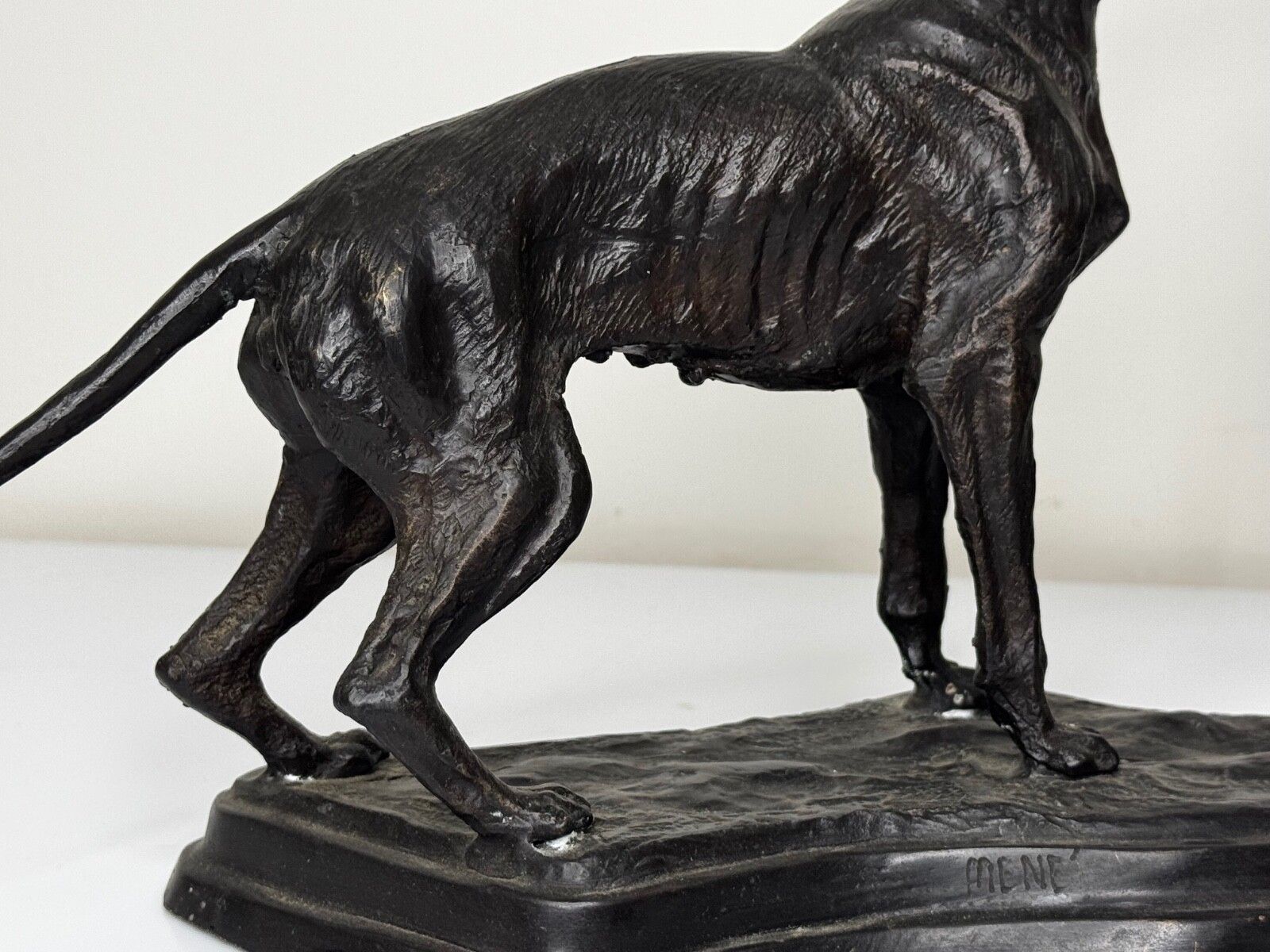 photo vinterior Victorian bronzen groep jachthonden ca. 1860, Franse Animalier sculptuur