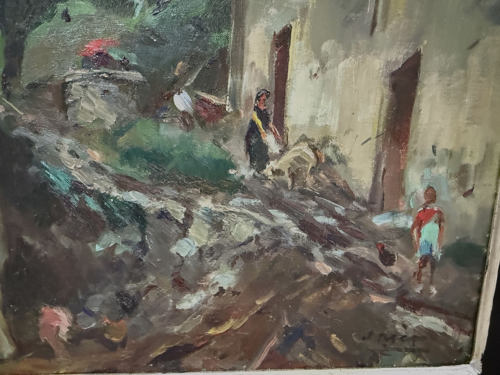Joaquim Mir I Trinxet Catalaans postimpressionistisch landschap in Gualba, Spanje, olieverf op doek 1939 photo Kunst