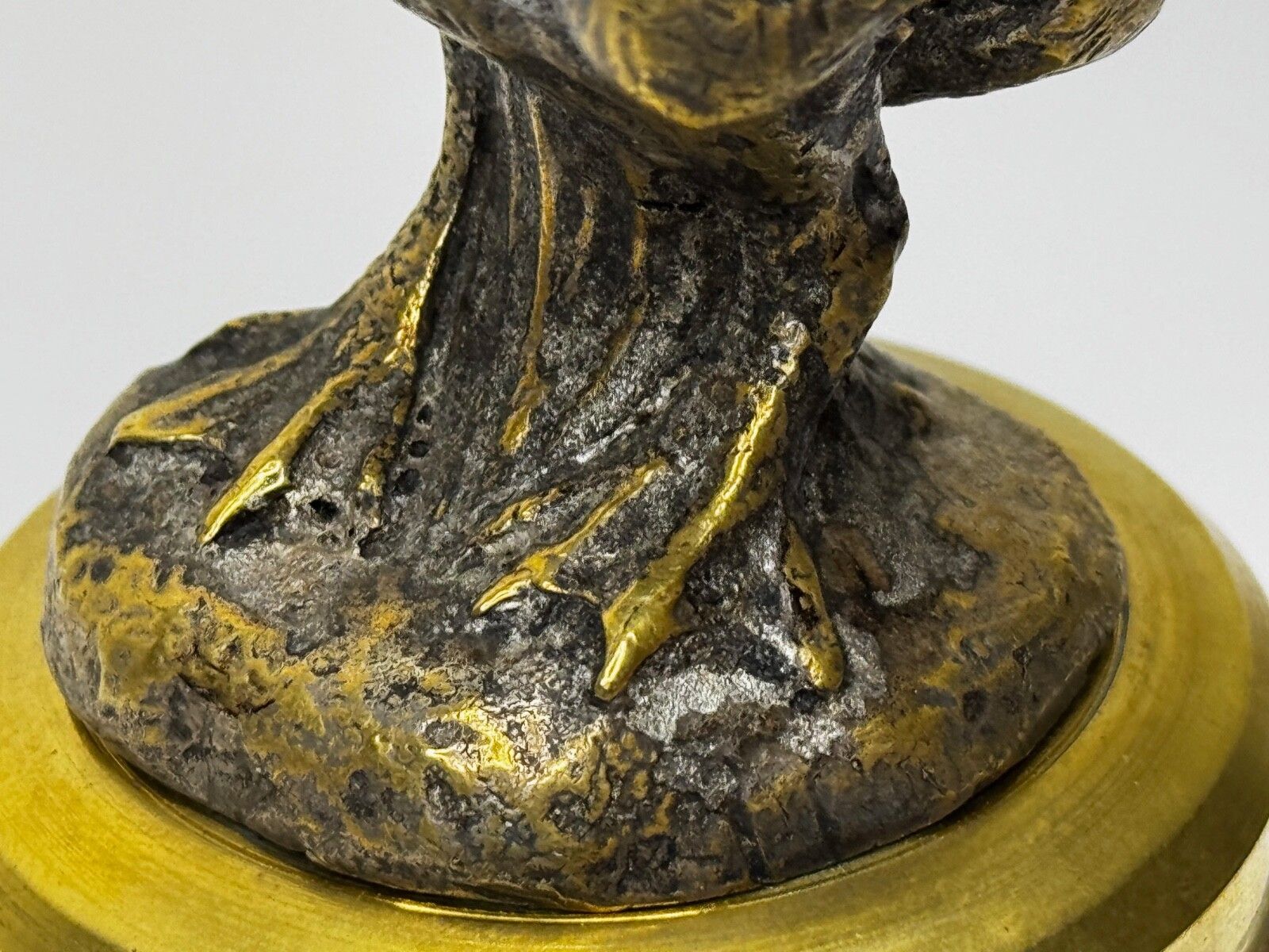 3950.0 Antoine Bofill Signed Art Deco Pelican Car Mascot Brass Sculpture C1920s photo
