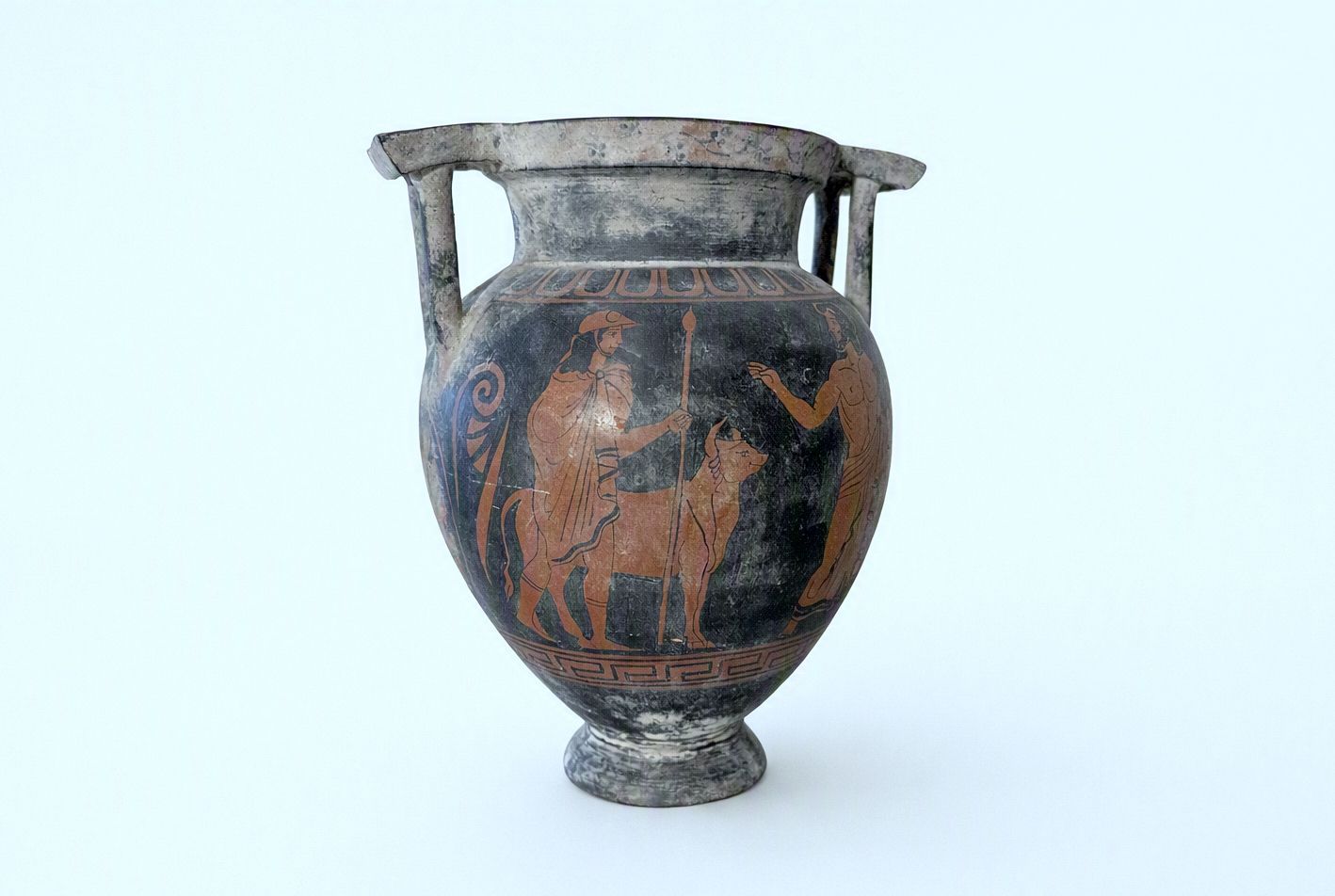 Etruskische Column Krater, Roodfiguur, 4e eeuw v.Chr. photo for sale