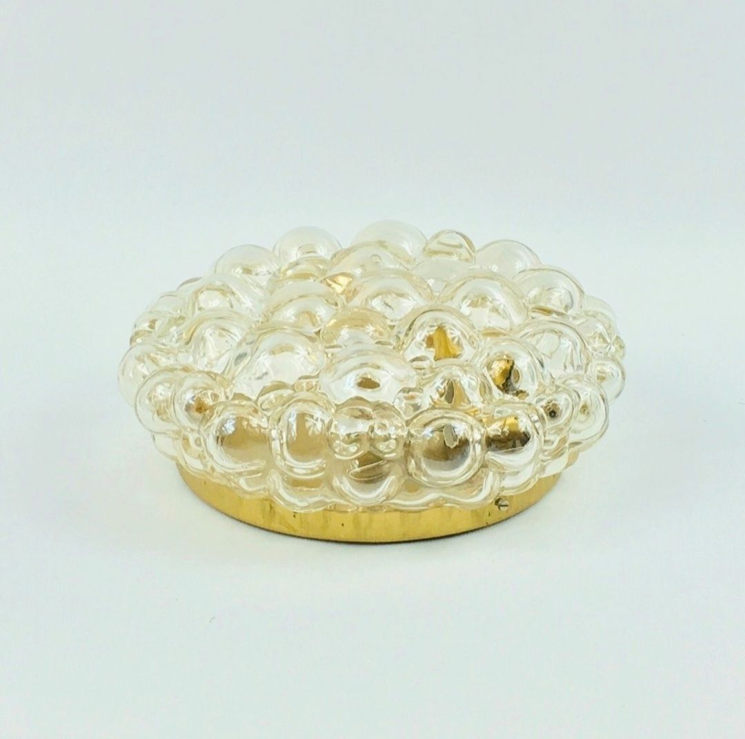Large Mid Century Modern Amber Bubble Glass Ceiling Light By Helena Tynell For Limburg, Germany, 1960s photo buy