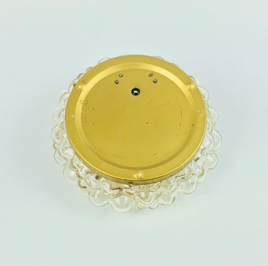 Large Mid Century Modern Amber Bubble Glass Ceiling Light By Helena Tynell For Limburg, Germany, 1960s photo vintage