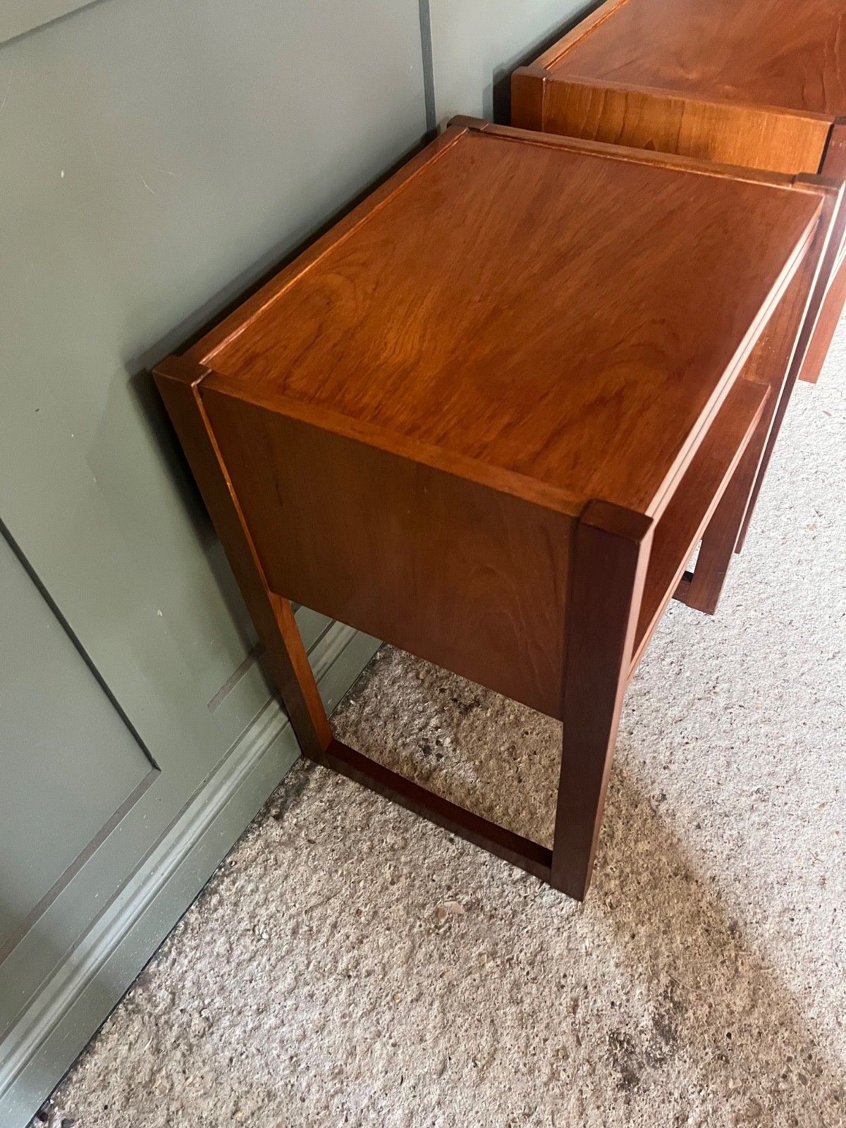 Pair Vintage Teak Bedside Cabinets Circa 1960’s photo furniture