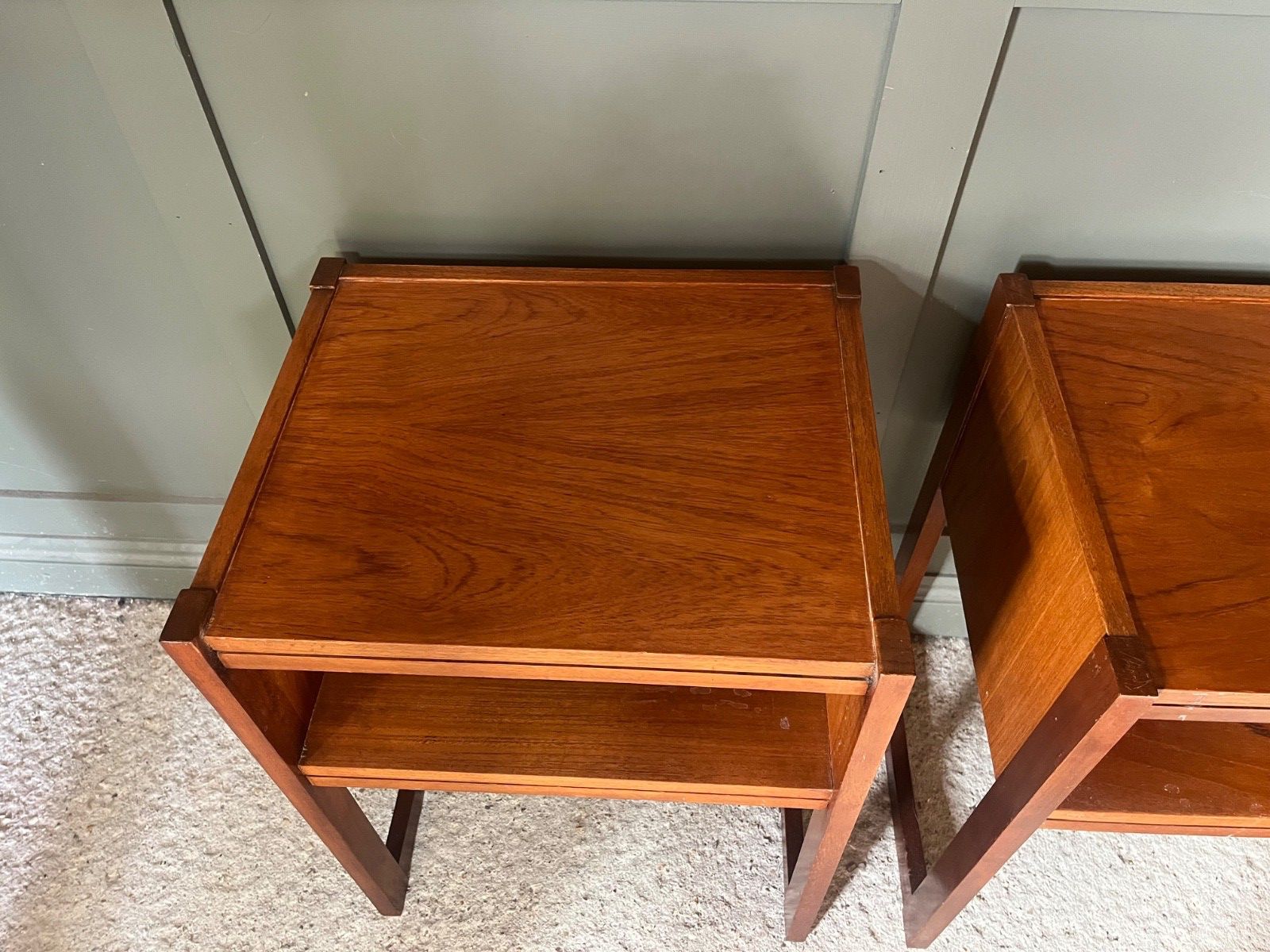 Pair Vintage Teak Bedside Cabinets Circa 1960’s photo Furniture