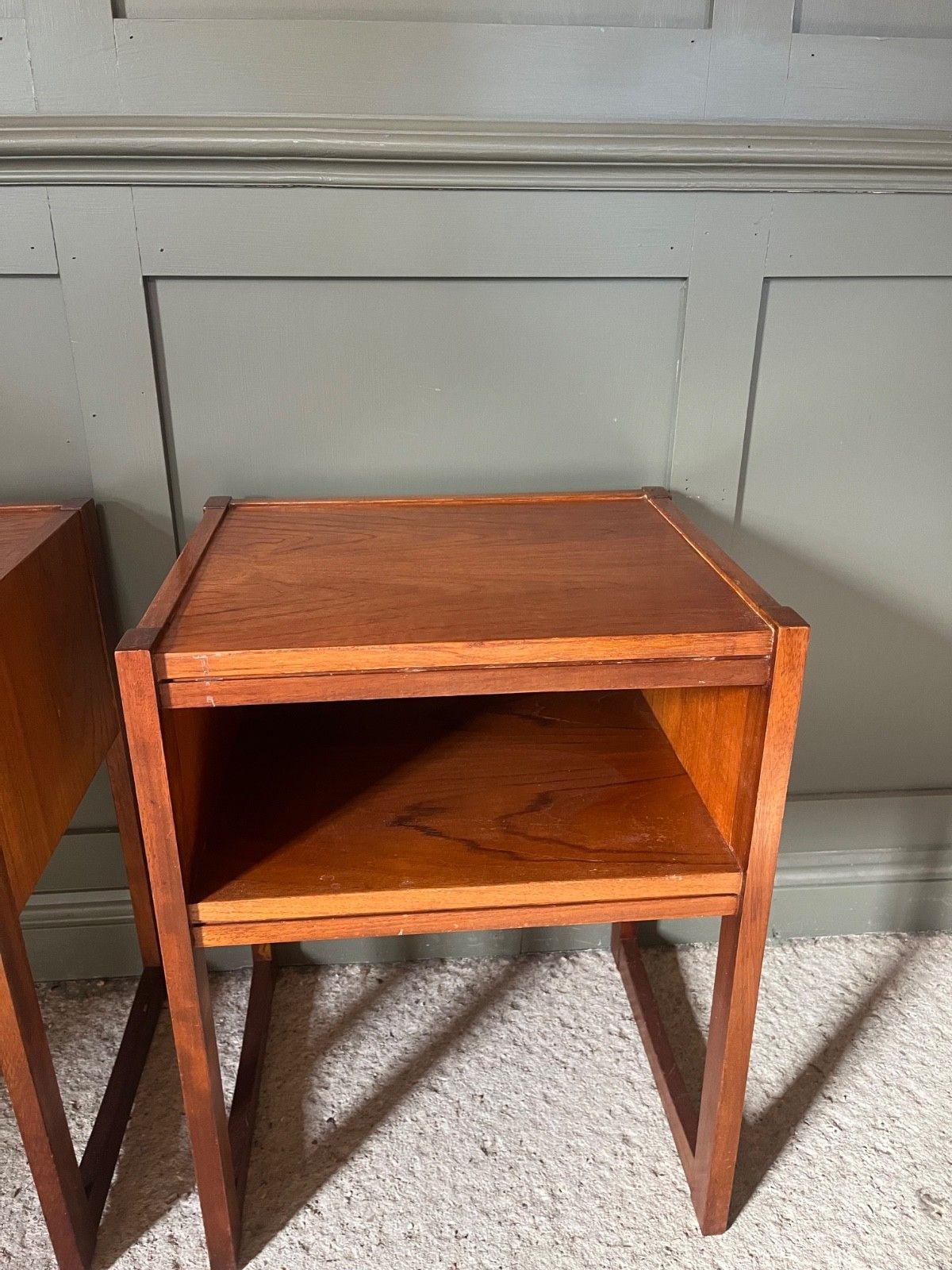 Pair Vintage Teak Bedside Cabinets Circa 1960’s photo buy