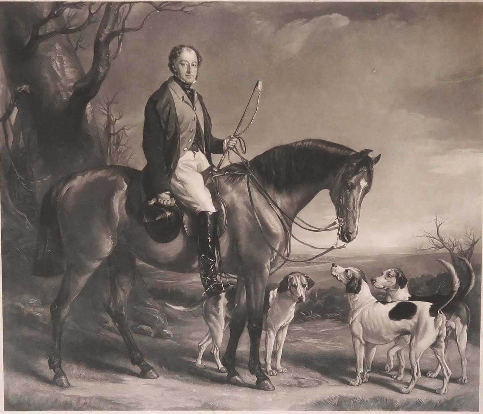 Original Antique Framed Sporting Print After Sir Francis Grant. C.1840 photo for sale