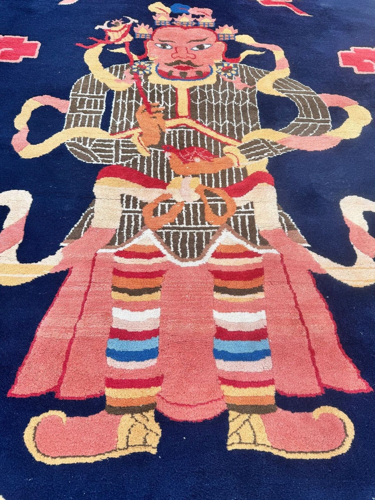 Vintage Chinese Peking Rug 2.43m X 1.27m photo vintage