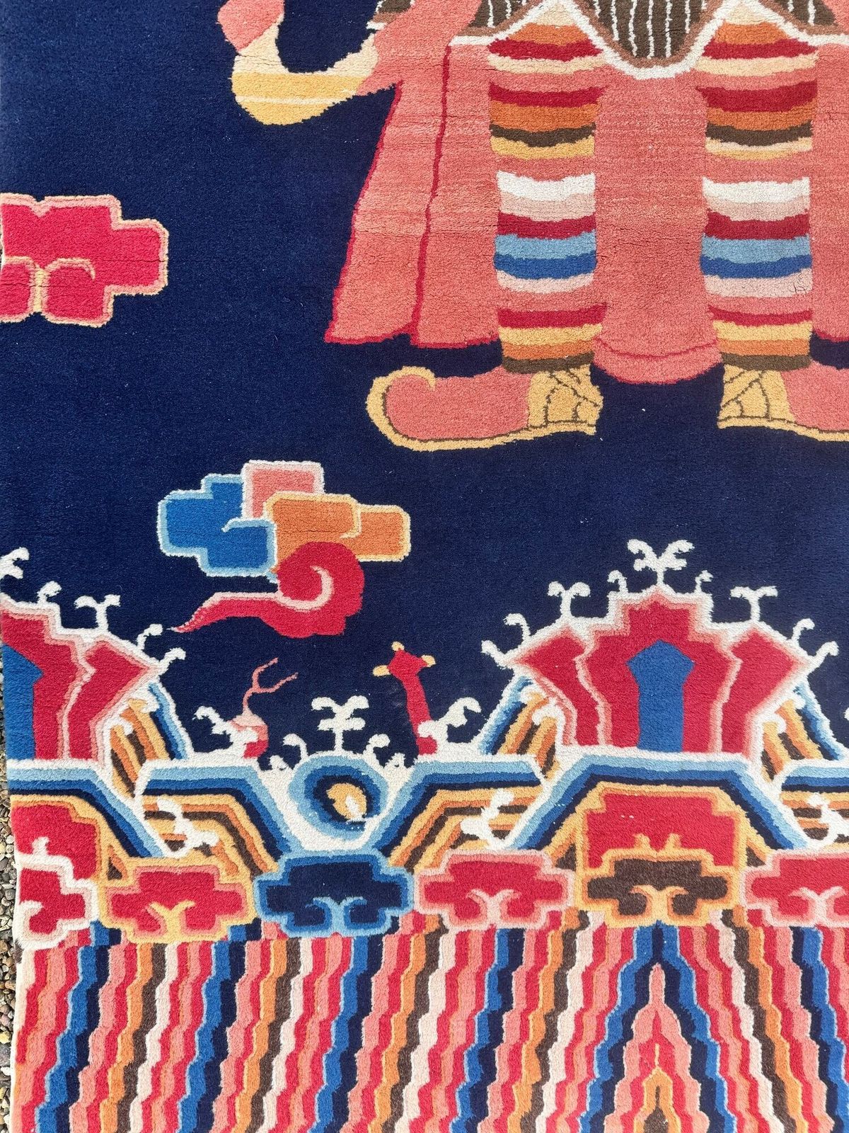 photo vinterior Vintage Chinese Peking Rug 2.43m X 1.27m