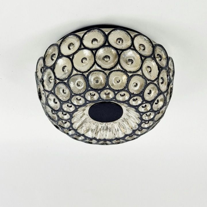 Grand plafonnier mid-century modern en verre, Limburg, Allemagne, années 1960 photo furniture
