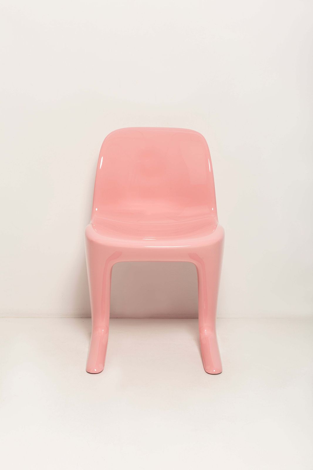 Set van zes lichtroze Kangaroo stoelen, ontworpen door Ernst Moeckl, Duitsland, 1968 photo vintage