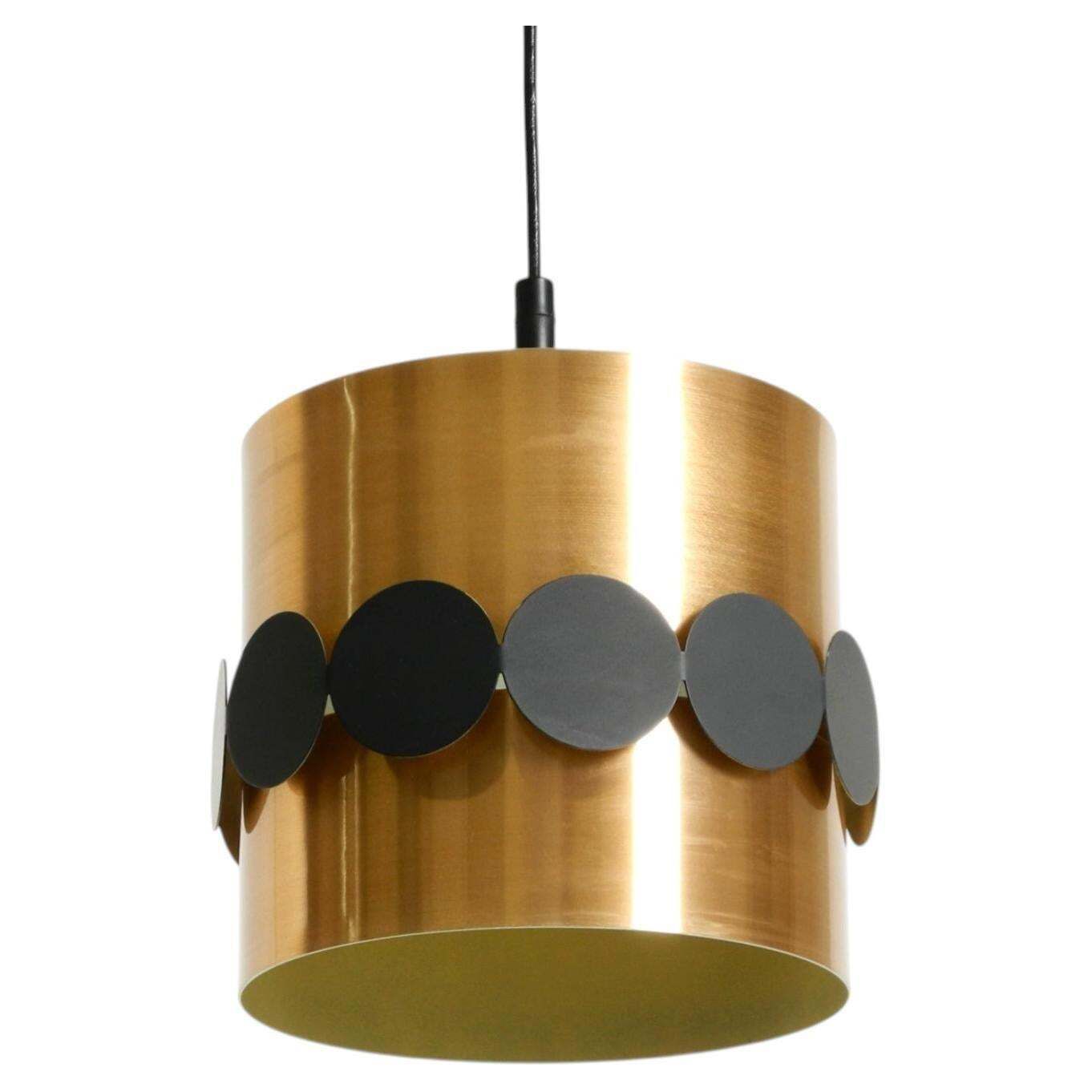 Mid-Century hanglamp ca. jaren 1960 van Doria, koperkleurig geanodiseerd aluminium photo furniture