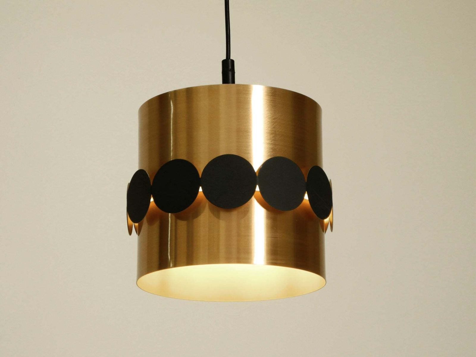 photo furniture Suspension mid-century années 1960 par Doria, en aluminium anodisé cuivré