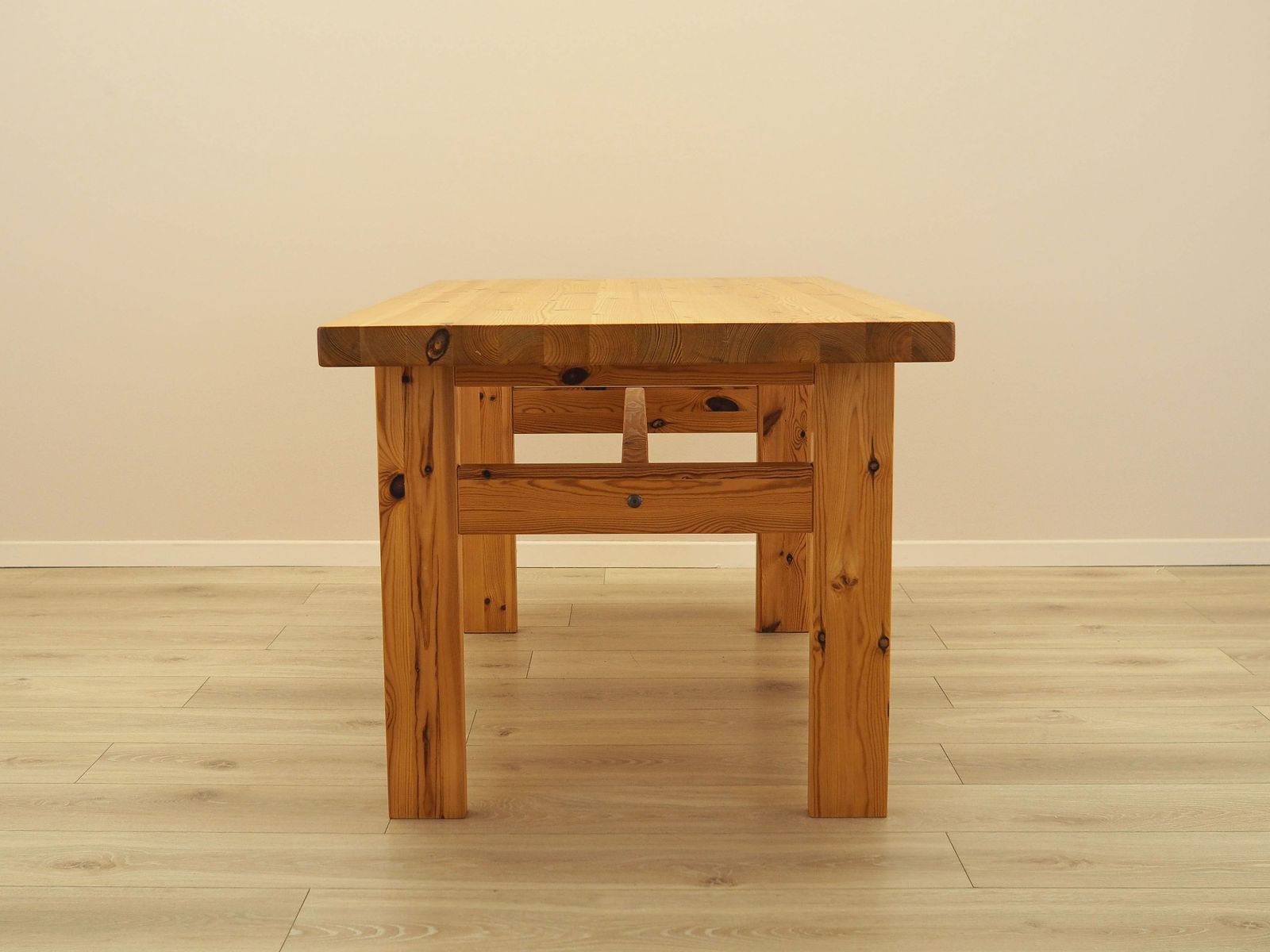 Danish Solid Pine Dining Table In Scandinavian Modern Style, 1980s photo 1359.0