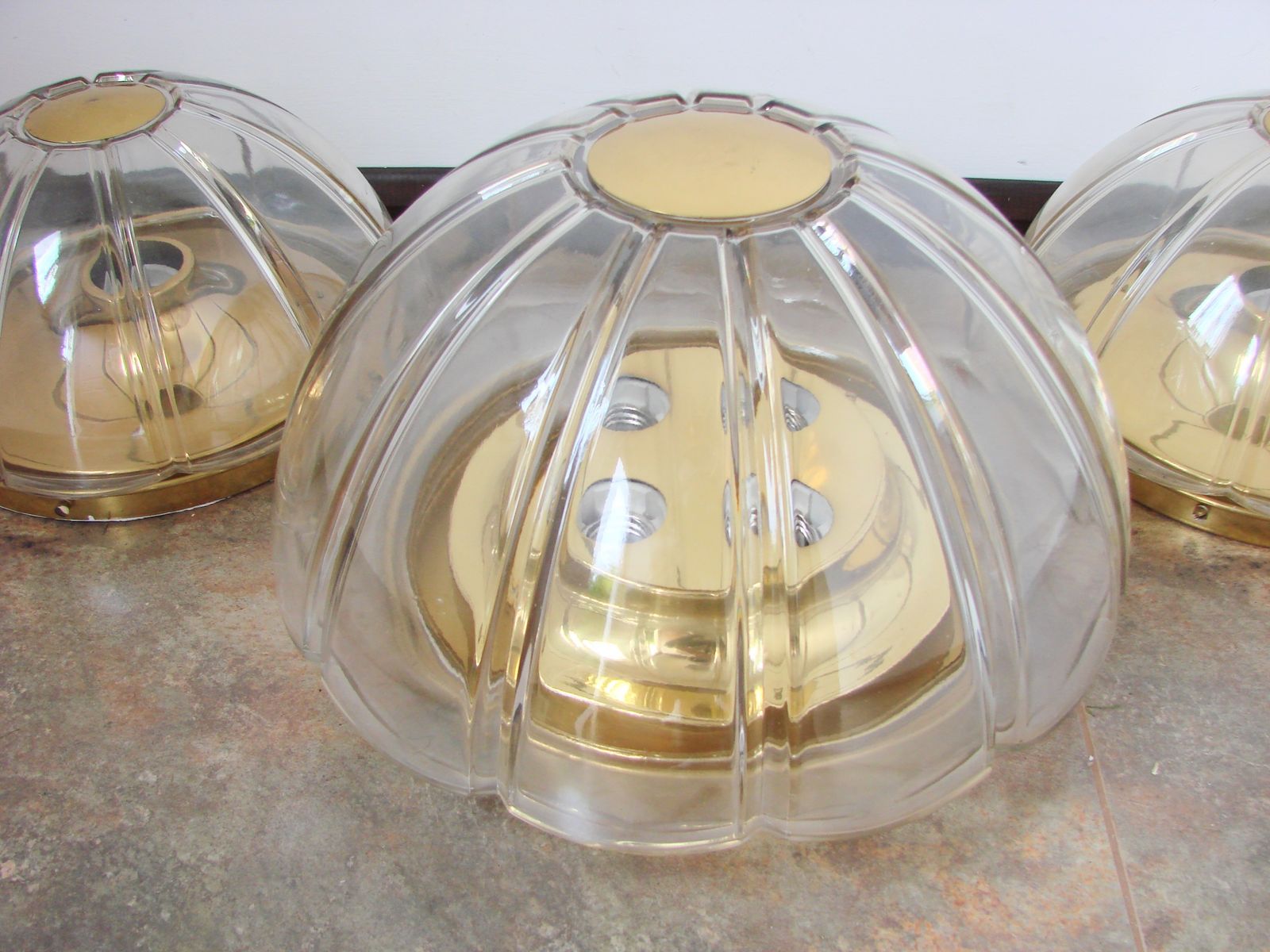 Set Of 3 Limburg Lamps – 2 Wall Lights And A Ceiling Light, Germany, 1970s. photo for sale