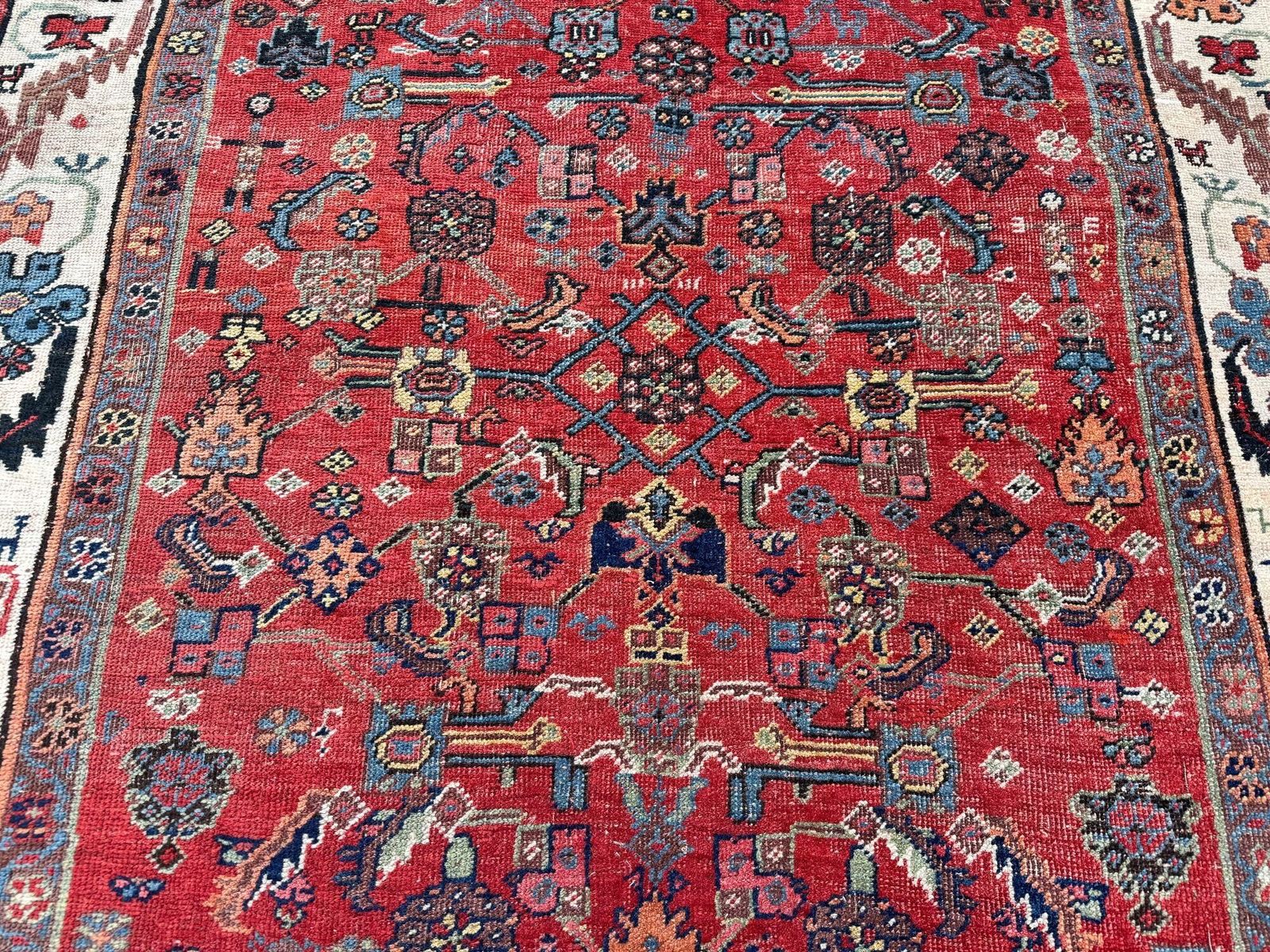 Antiek Bidjar tapijt 1,94 m x 1,26 m photo vintage