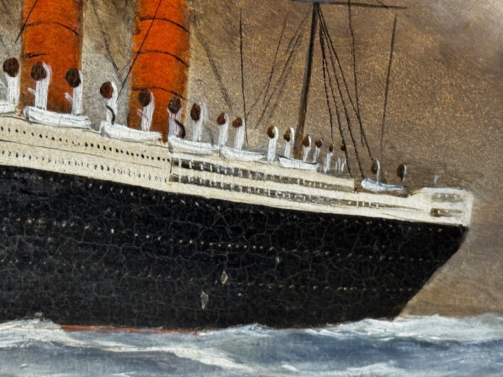 5000.0 Mid Century Marine Artwork Rms Lusitania Cunard Ocean Liner Marine Oil Painting Captain Turner 1915 photo