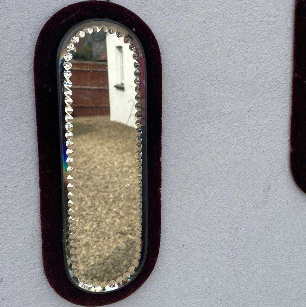 Victorian Sorcerers Mirror Velvet Trimmed | Display Mirror, Witches Plateau photo furniture