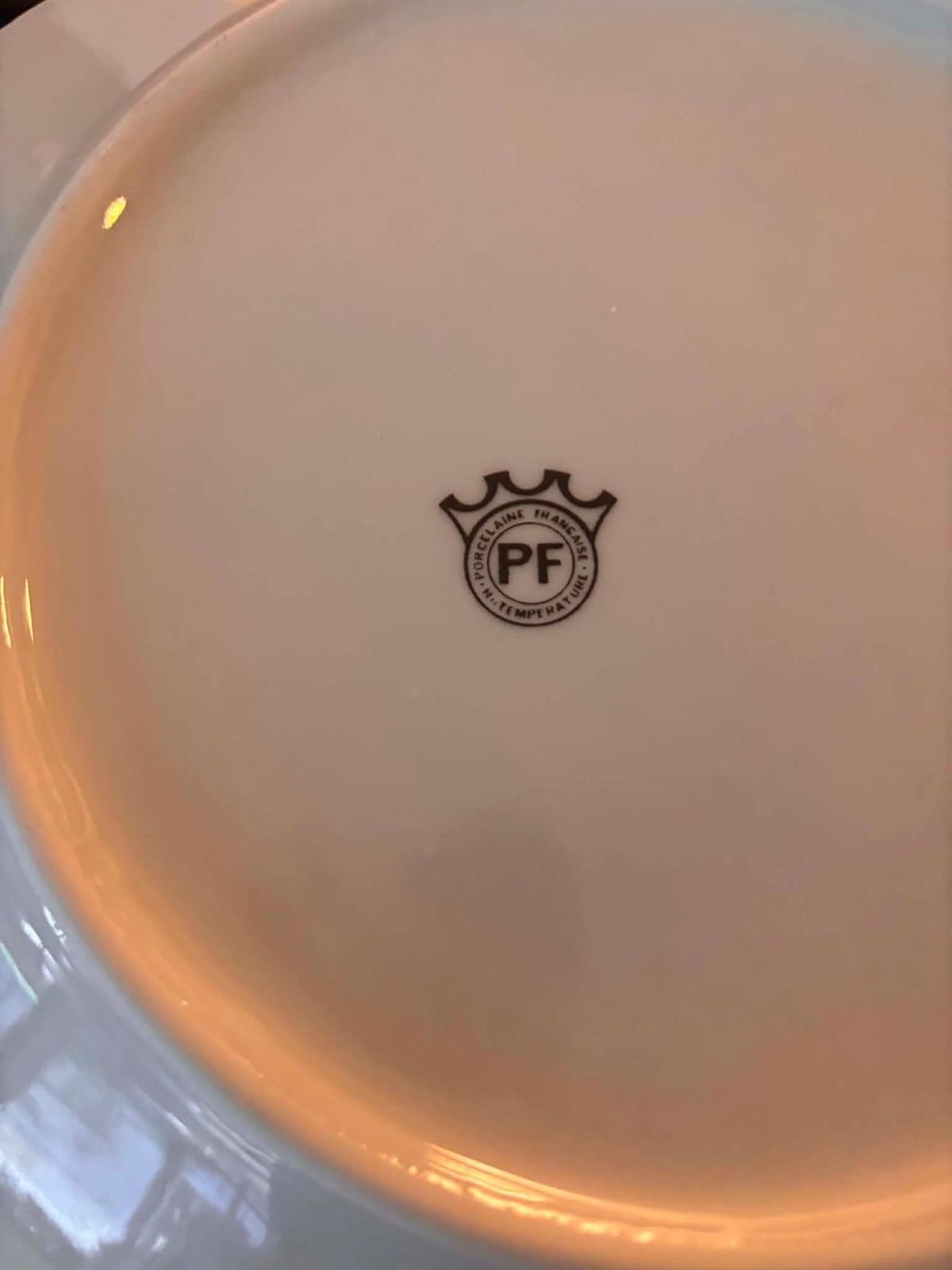 Vintage French Oyster Plates Set Of 6, Porcelaine Française Pf High Temperature, Seafood Plates, Mid Century French Tableware photo vinterior