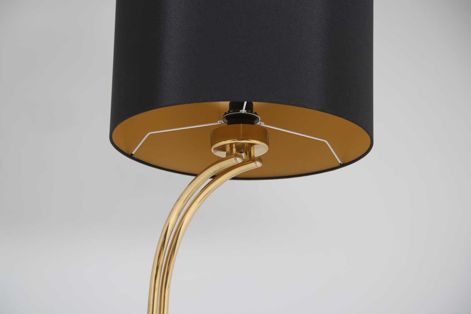 Mid Century Modern Italian Brass & Black Marble Arch Floor Lamp, 1970s. photo 1195.0