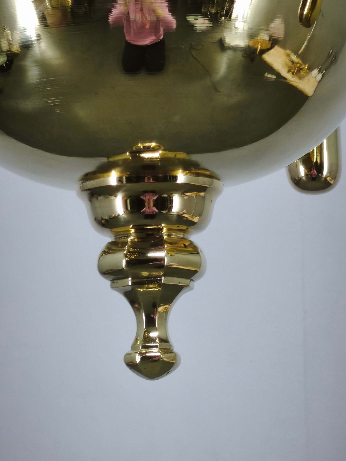 Tsjechische art deco messing en opaalglazenkroonluchter, jaren 1920 photo buy