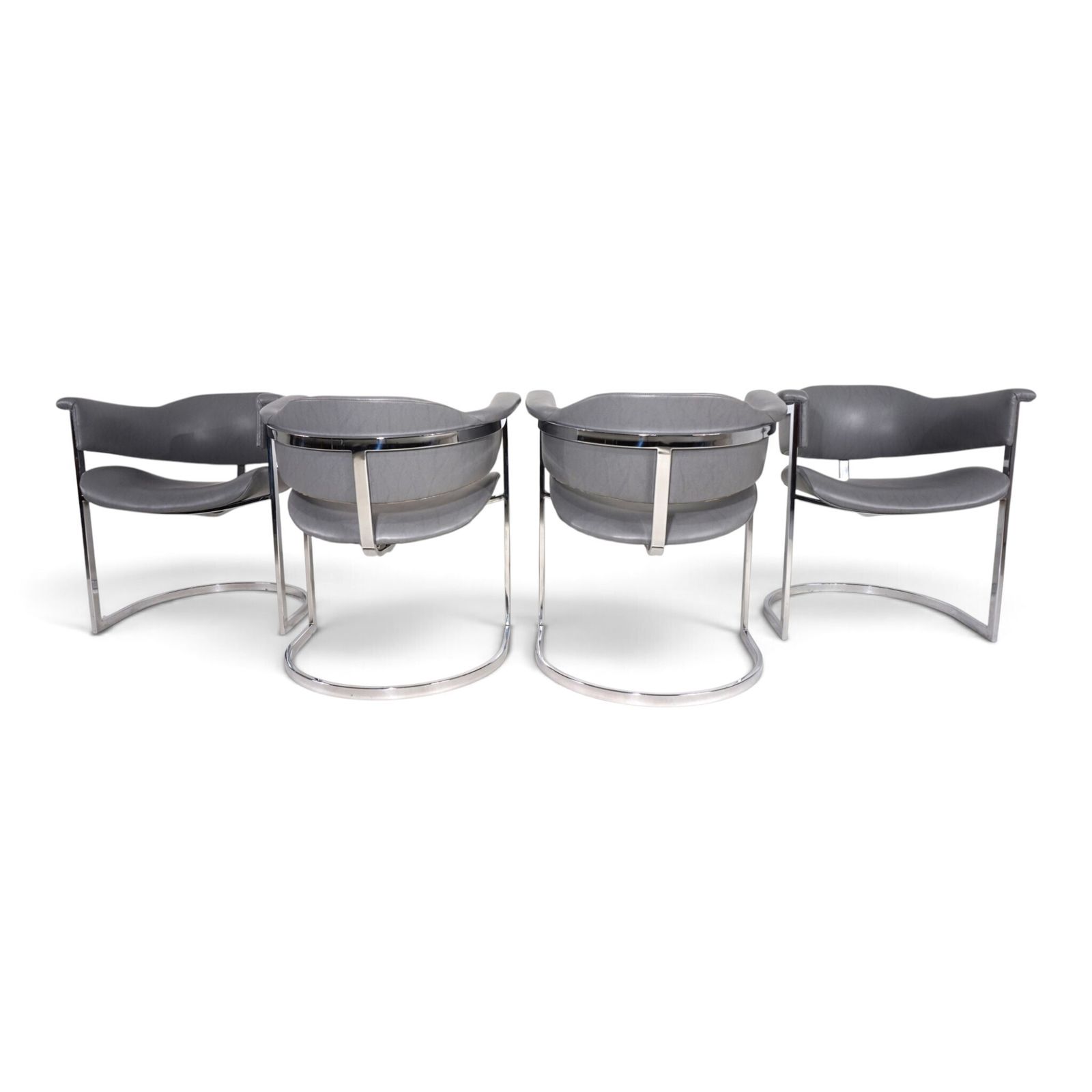 photo vintage Set Of 4 Dining Chairs By Vittorio Introini For Mario Sabot, 1970