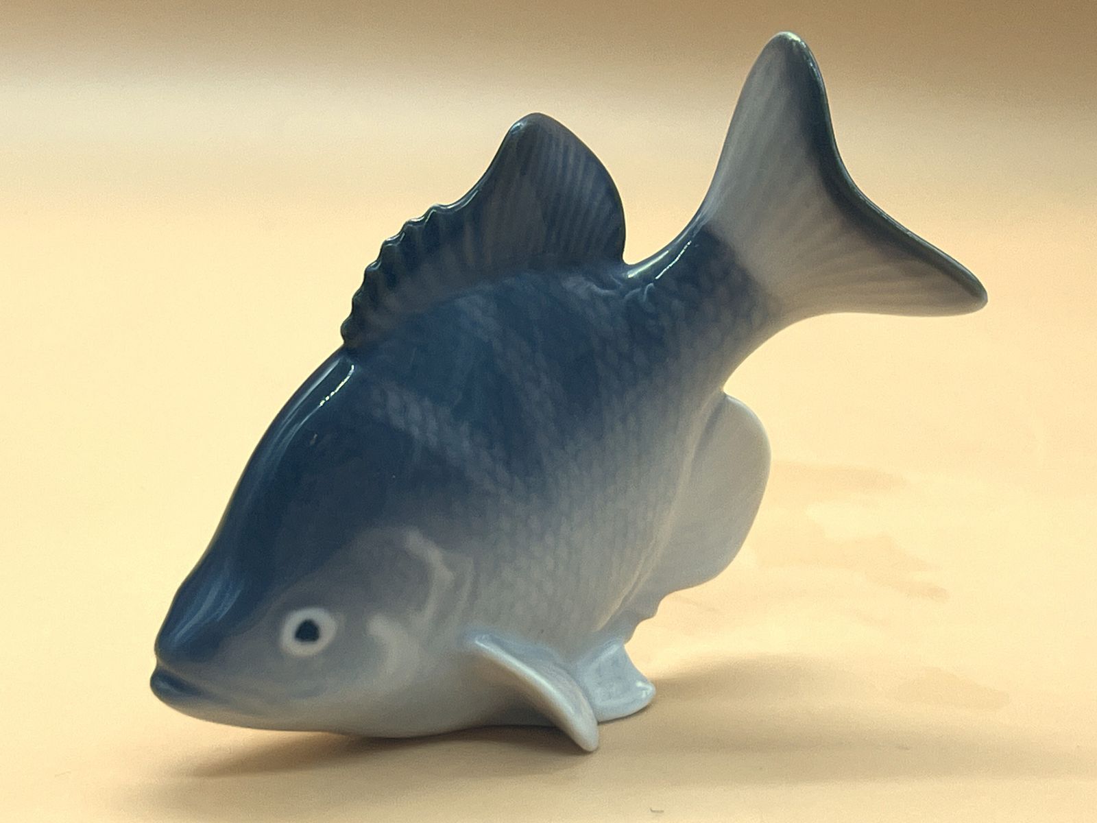 Royal Copenhagen Porcelain American Perch Fish Figurine By Platen Hallermund. No. 2553.
