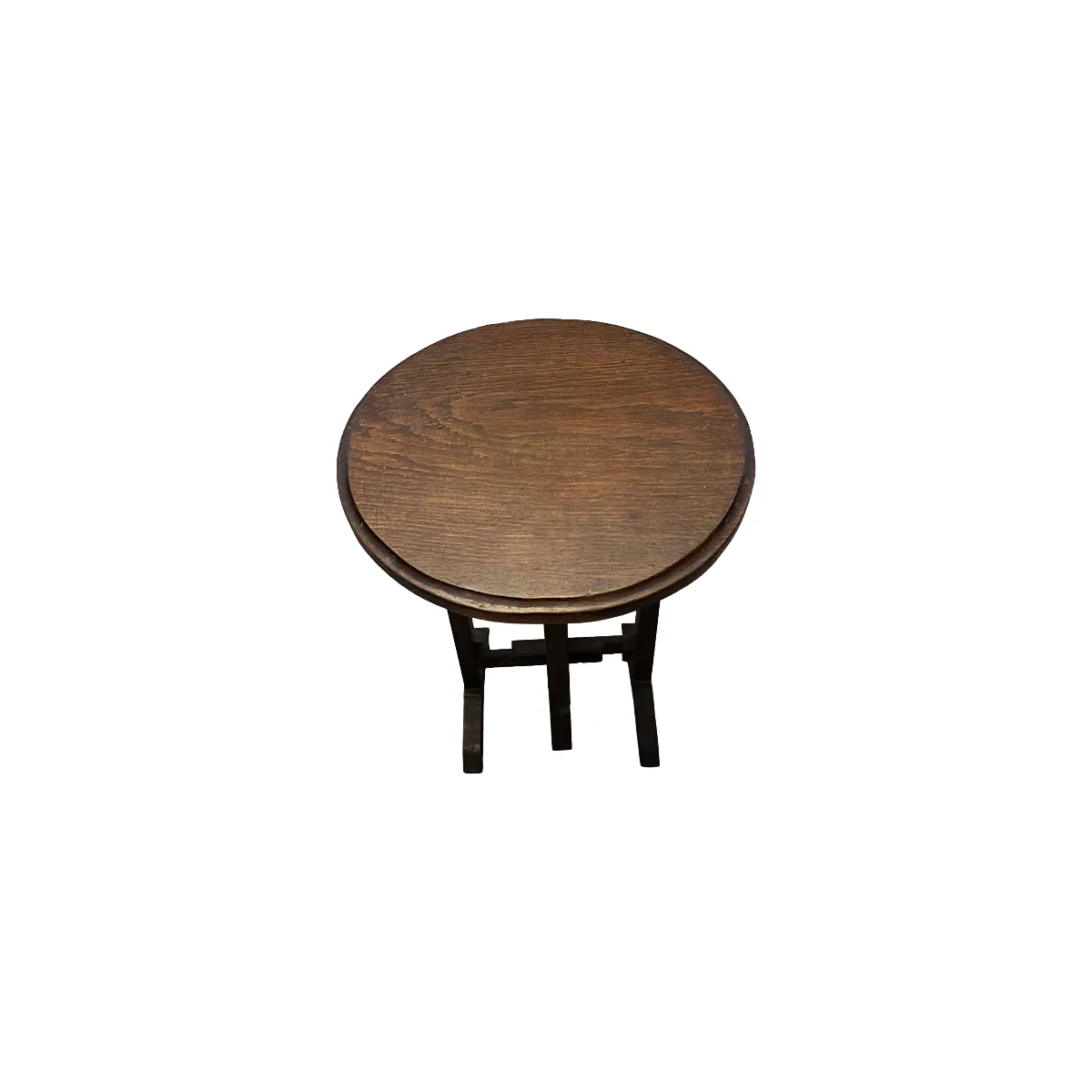 Ancienne table d'appoint pliante en chêne français, Mid-Century photo for sale
