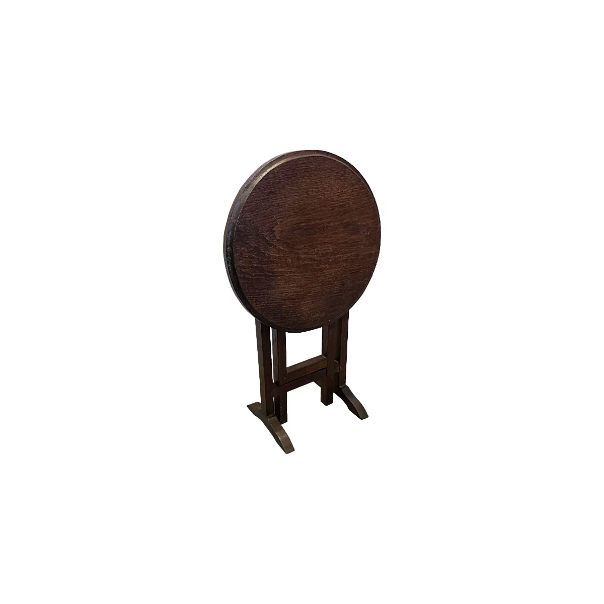 Ancienne table d'appoint pliante en chêne français, Mid-Century photo 115.0