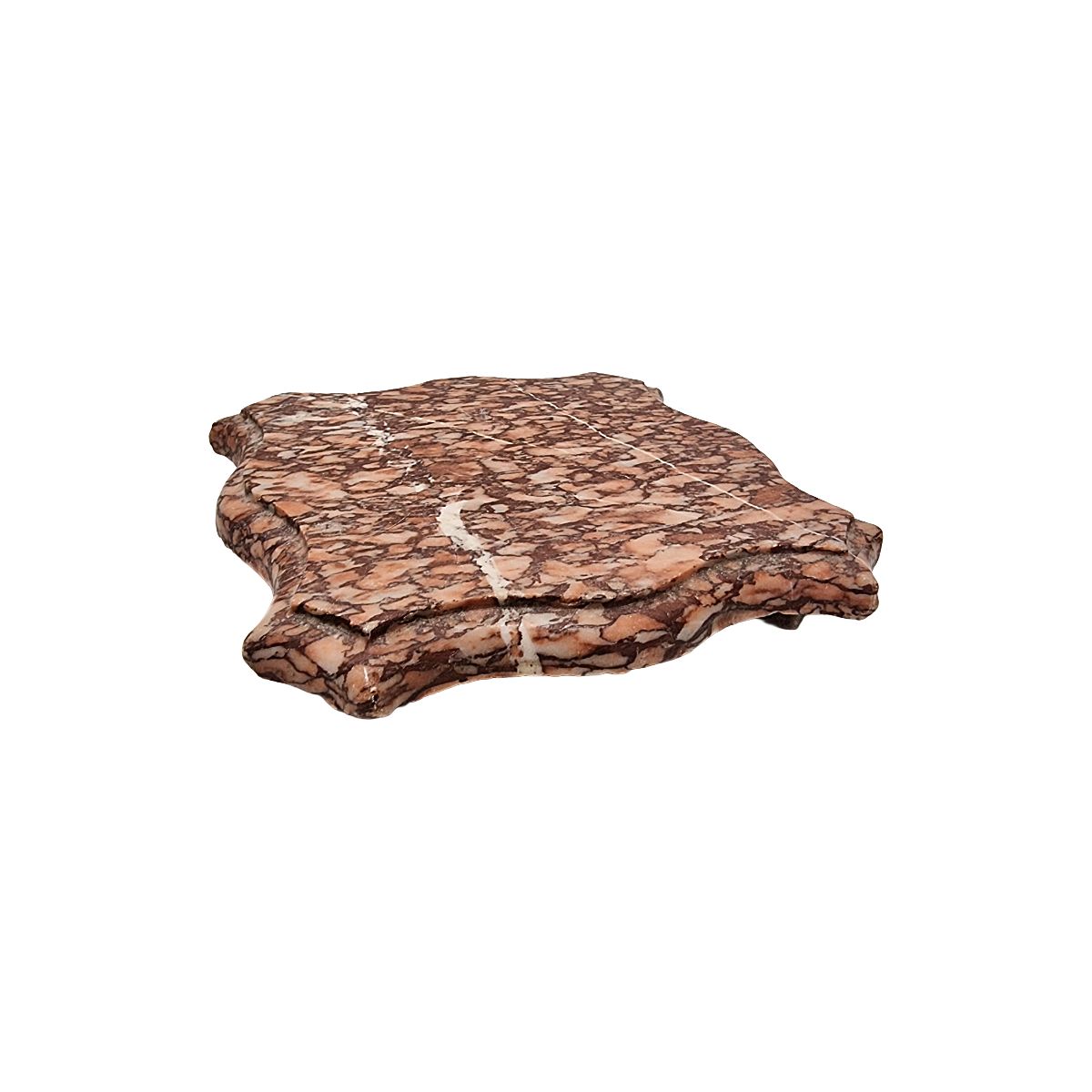 Antique French Bordeaux Marble Tray, Late 1800s