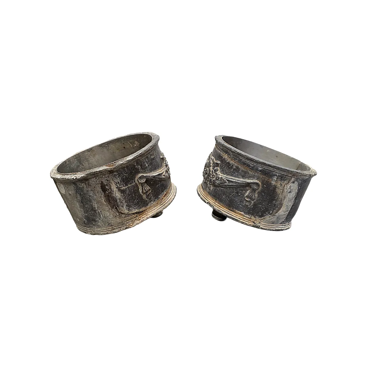 Antieke Engelse loden bloembakken, eind 18e eeuw photo Woonaccessoires