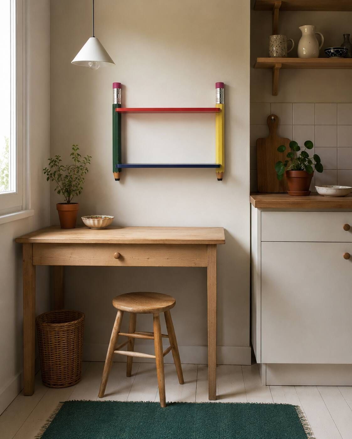Wall Shelf By Pierre Sala, 1980s Memphis Design In Primary Colours. photo for sale