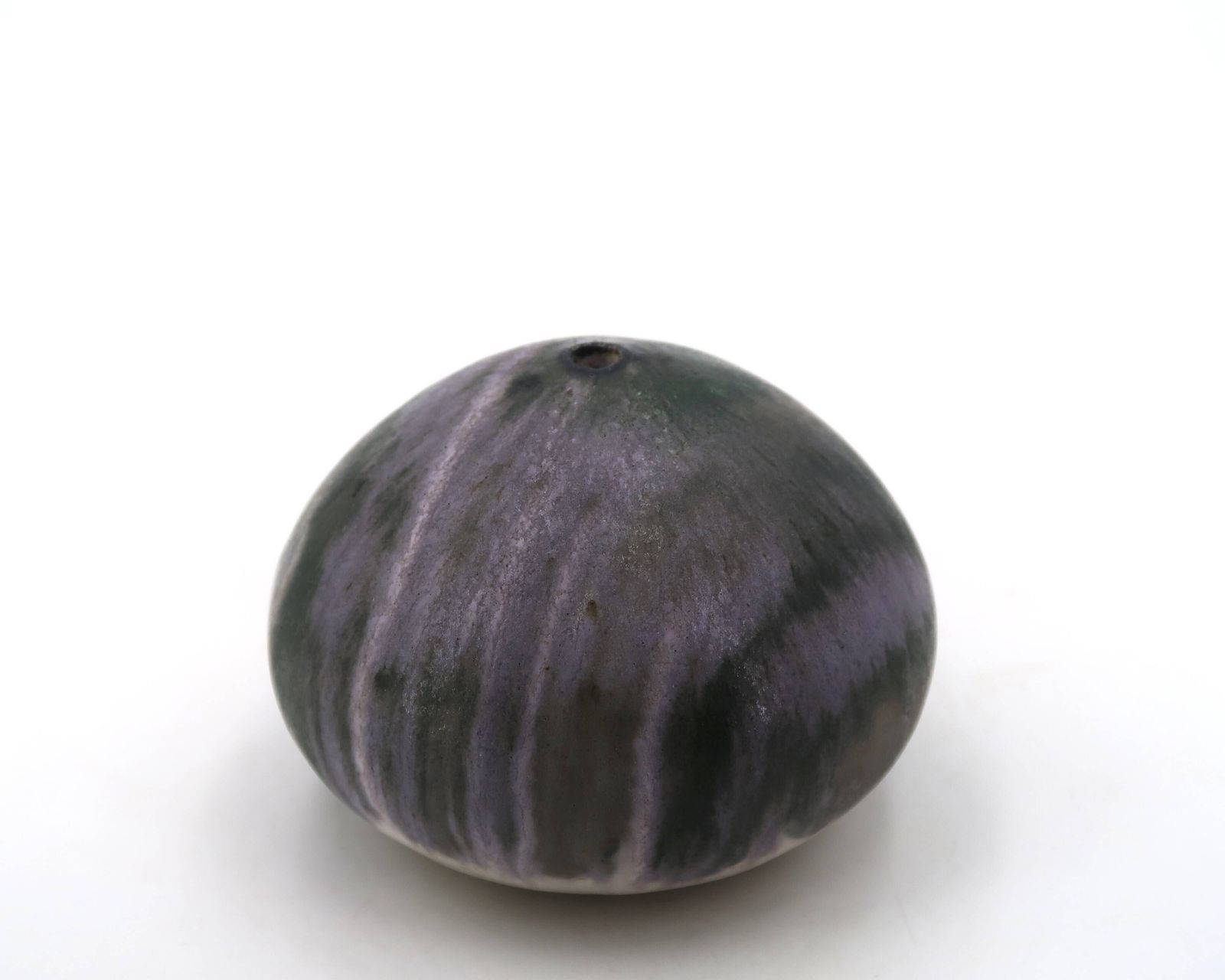 photo for sale Vase soliflore rond en grès par Stella Bakatsi, céramique grecque, années 1970.