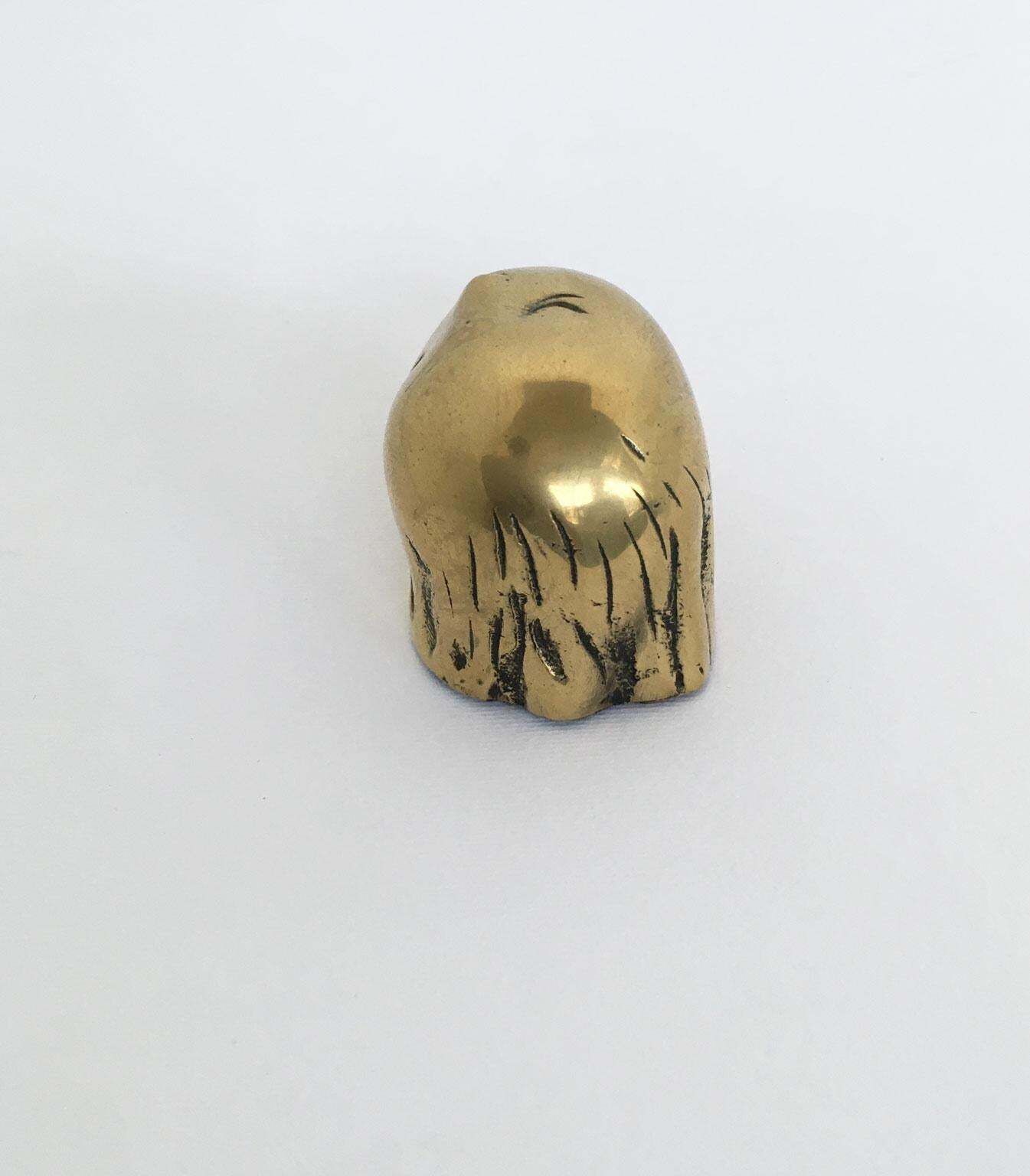 photo for sale Italy 1980 Bronze Abstract Sculpture Piero Perin Testina Little Head
