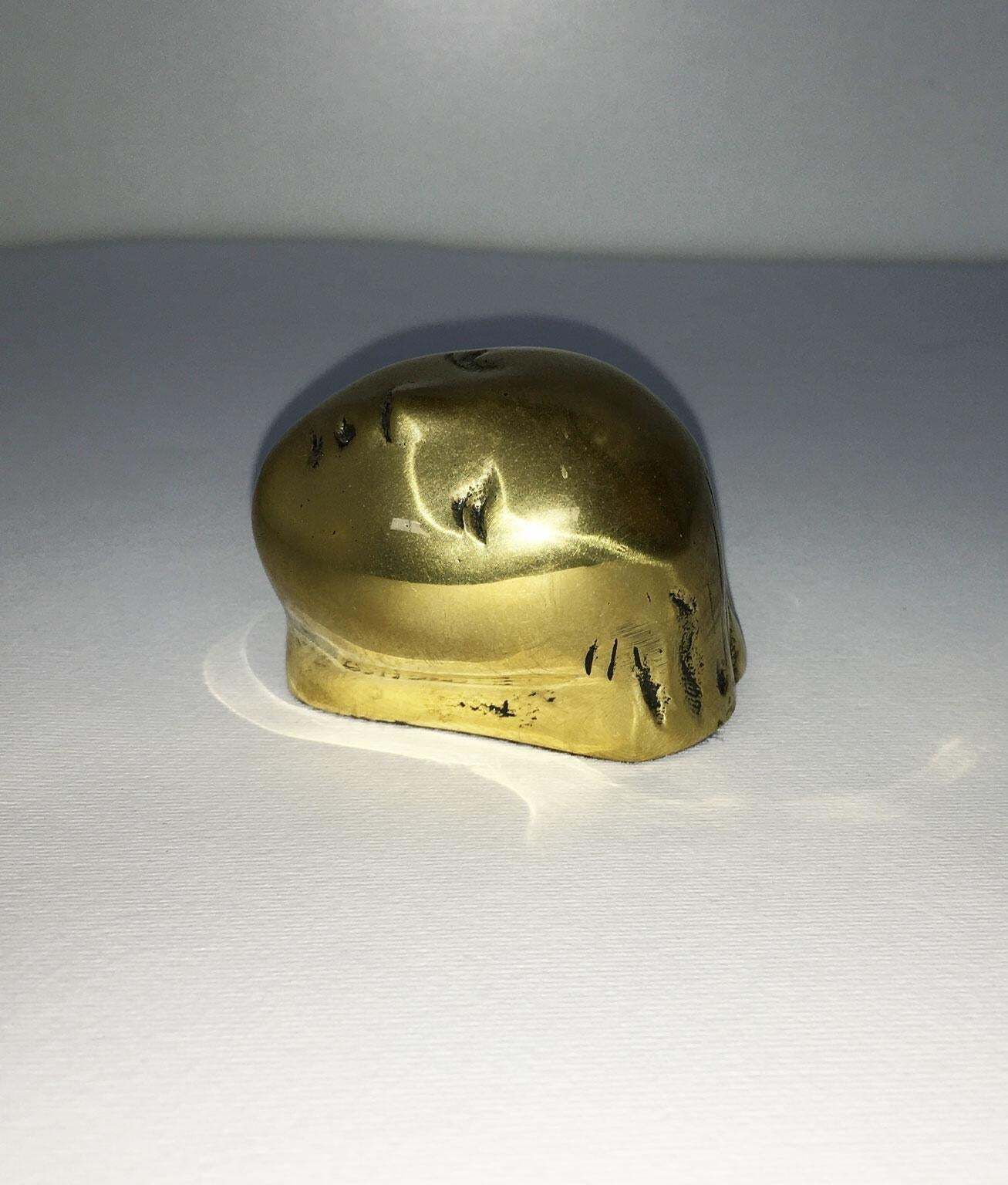 photo buy Italy 1980 Bronze Abstract Sculpture Piero Perin Testina Little Head