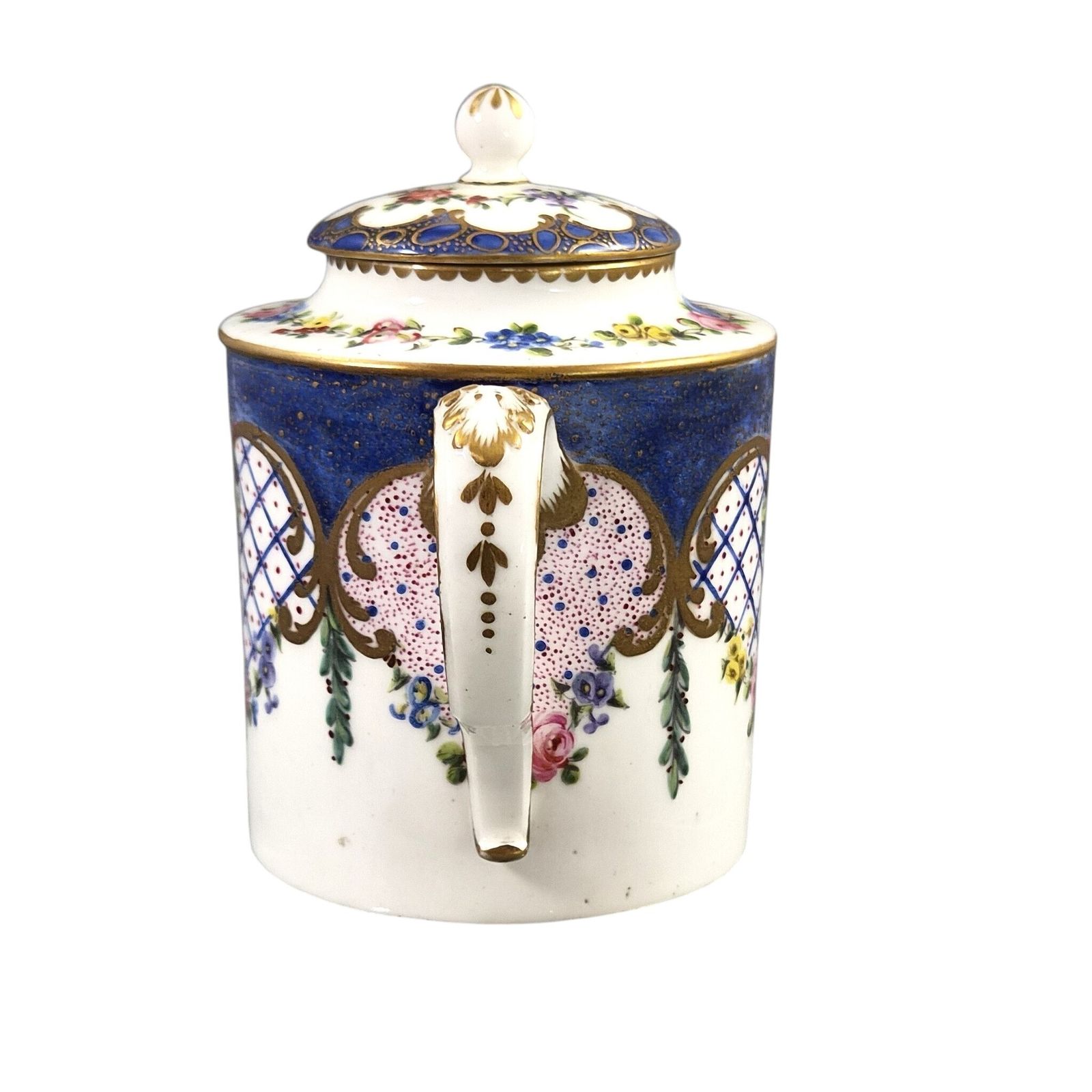 Franse koninklijke Sèvres-porseleinen theepot in Litron-vorm, 1772 photo furniture