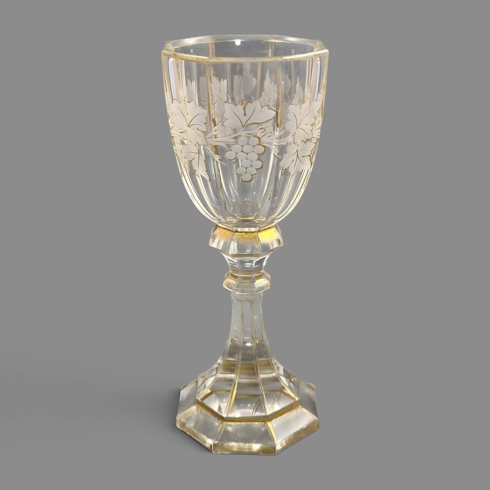 Vroeg Moser Boheems geslepen kristallen Römer, ca. 1860-1875 photo buy