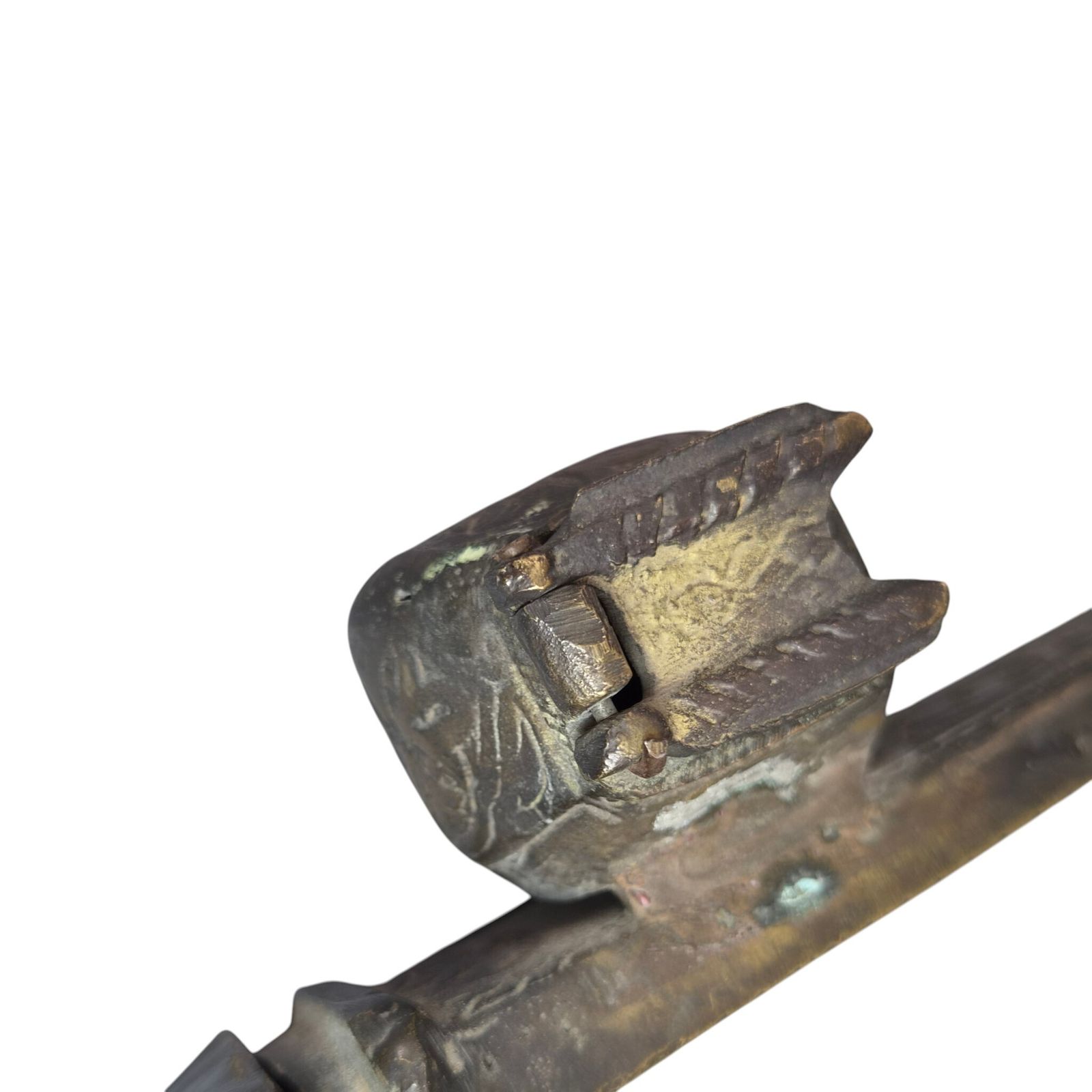 Antiek Armeens messing Divit Qalamdan 18e eeuw inktpot photo vinterior