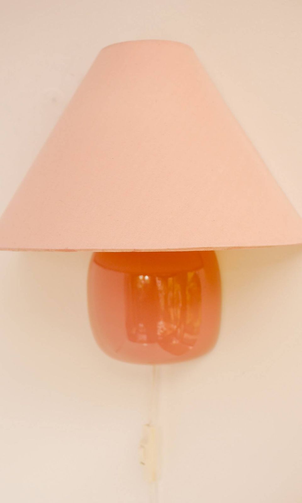 photo vinterior Vintage Ikea 80s Sconce. A Wall Mounted Lamp Classic Semi Round In Pink