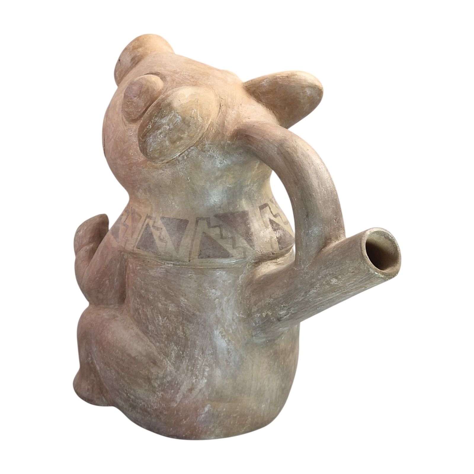 Authentiek pre-Columbiaans terracotta zoömorf artefact, meer dan 2000 jaar oud photo vinterior