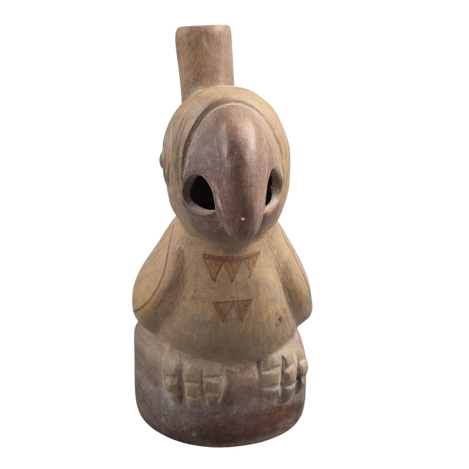 Genuine Ancient Pre Columbian Terracotta Ornithomorphic Artifact Over 2000 Years Old photo vinterior